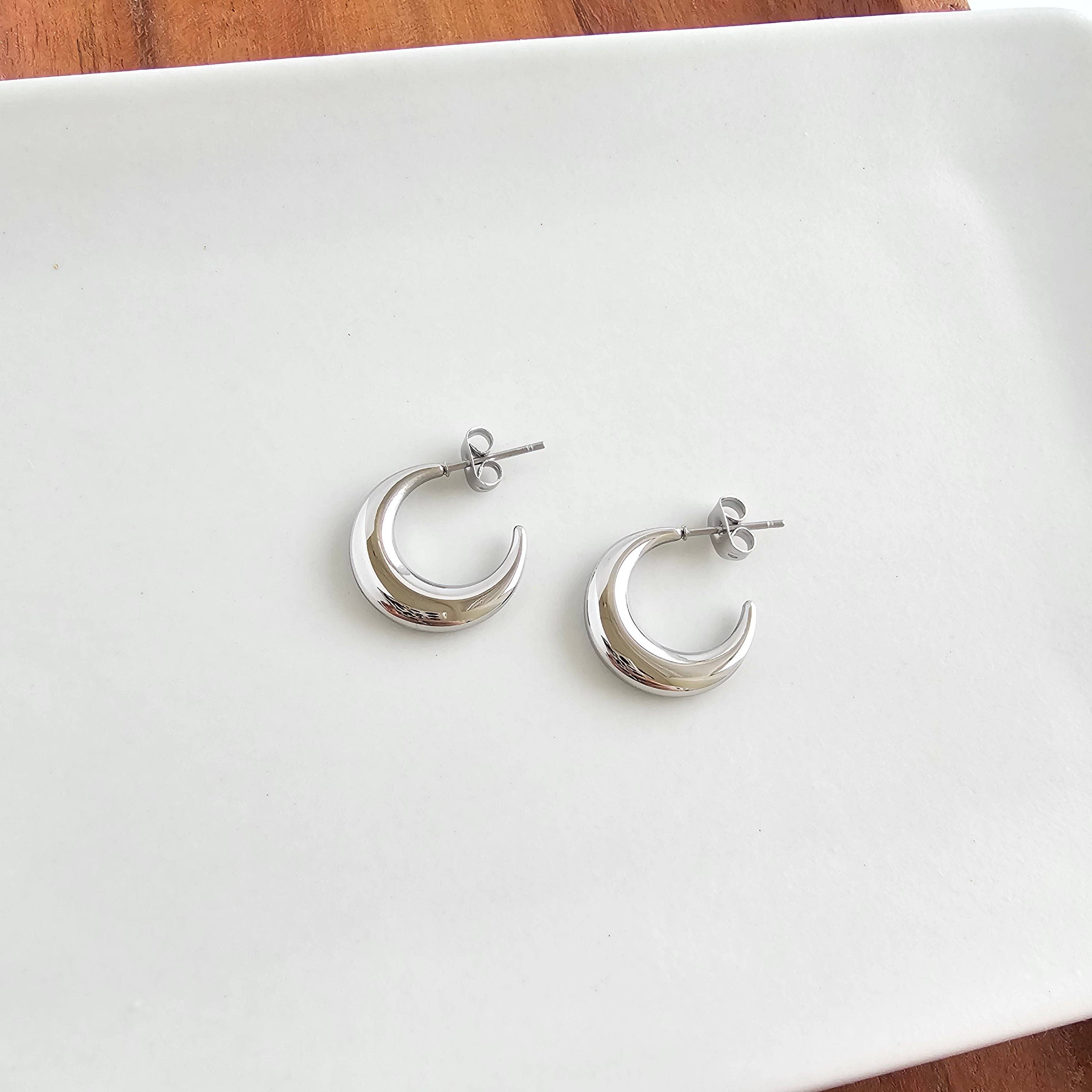 Silver Luxe Selena Hoops