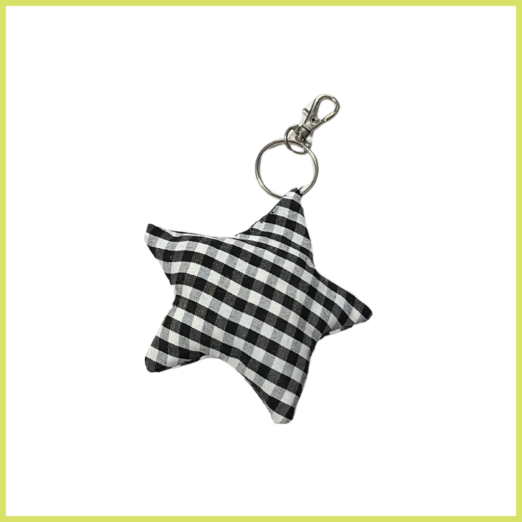 Black Gingham Bag Charm