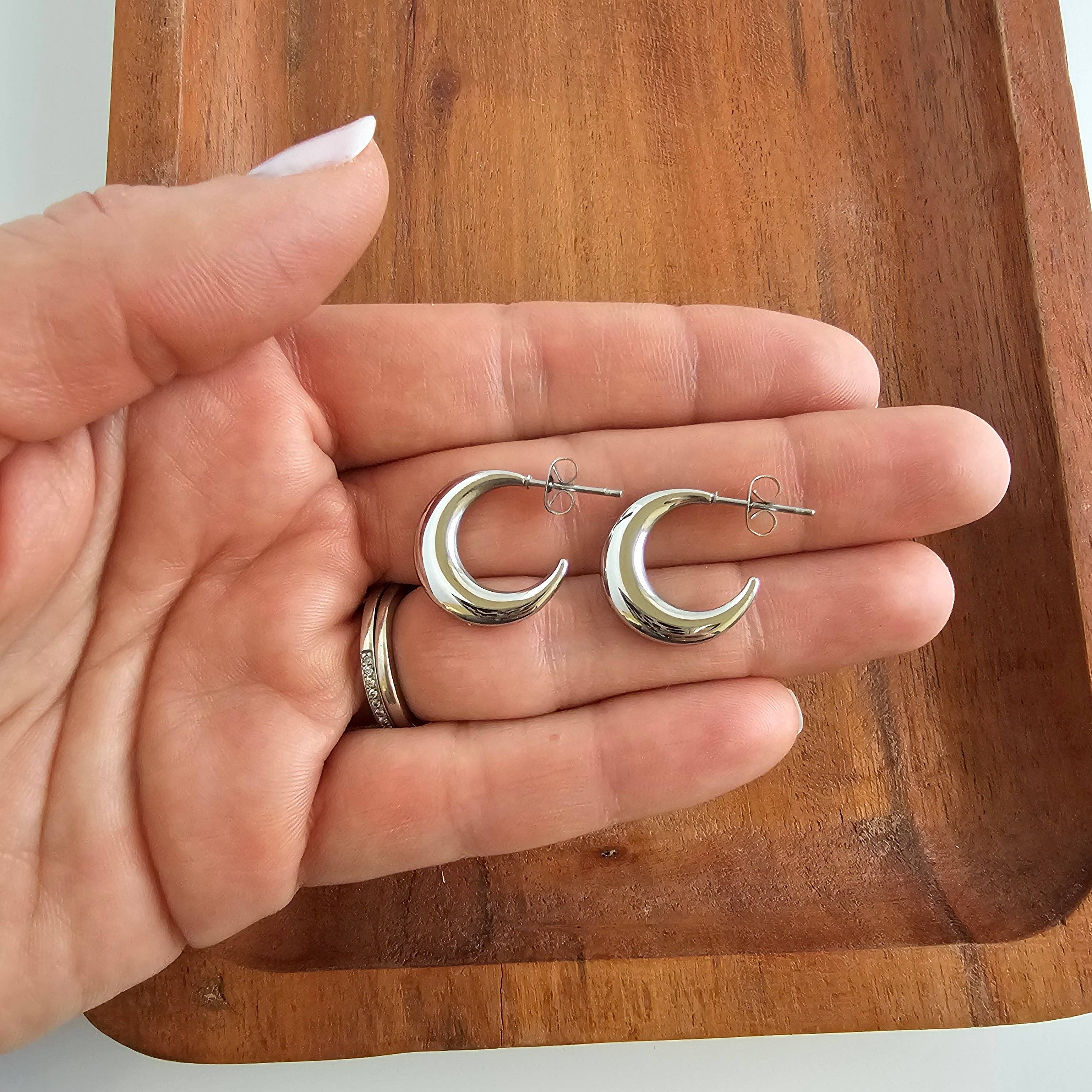 Silver Luxe Selena Hoops