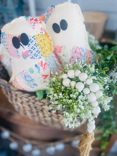 Handmade Vintage Quilted Ghost Pillow