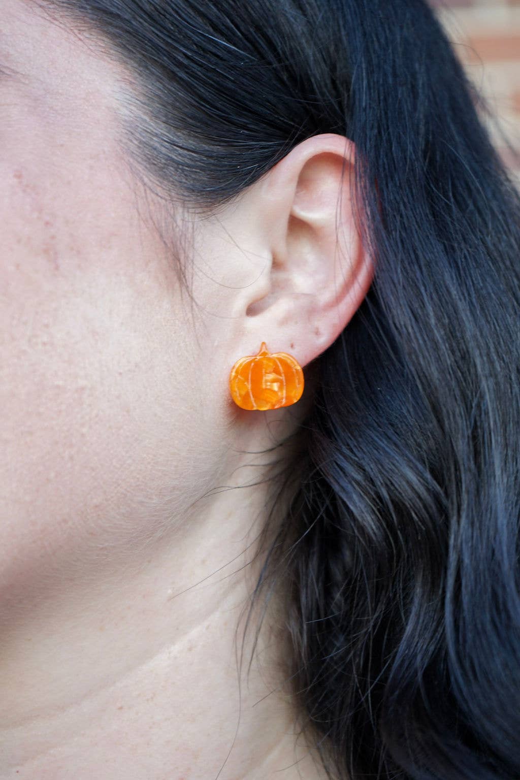 Orange Pumpkin Patch Studs