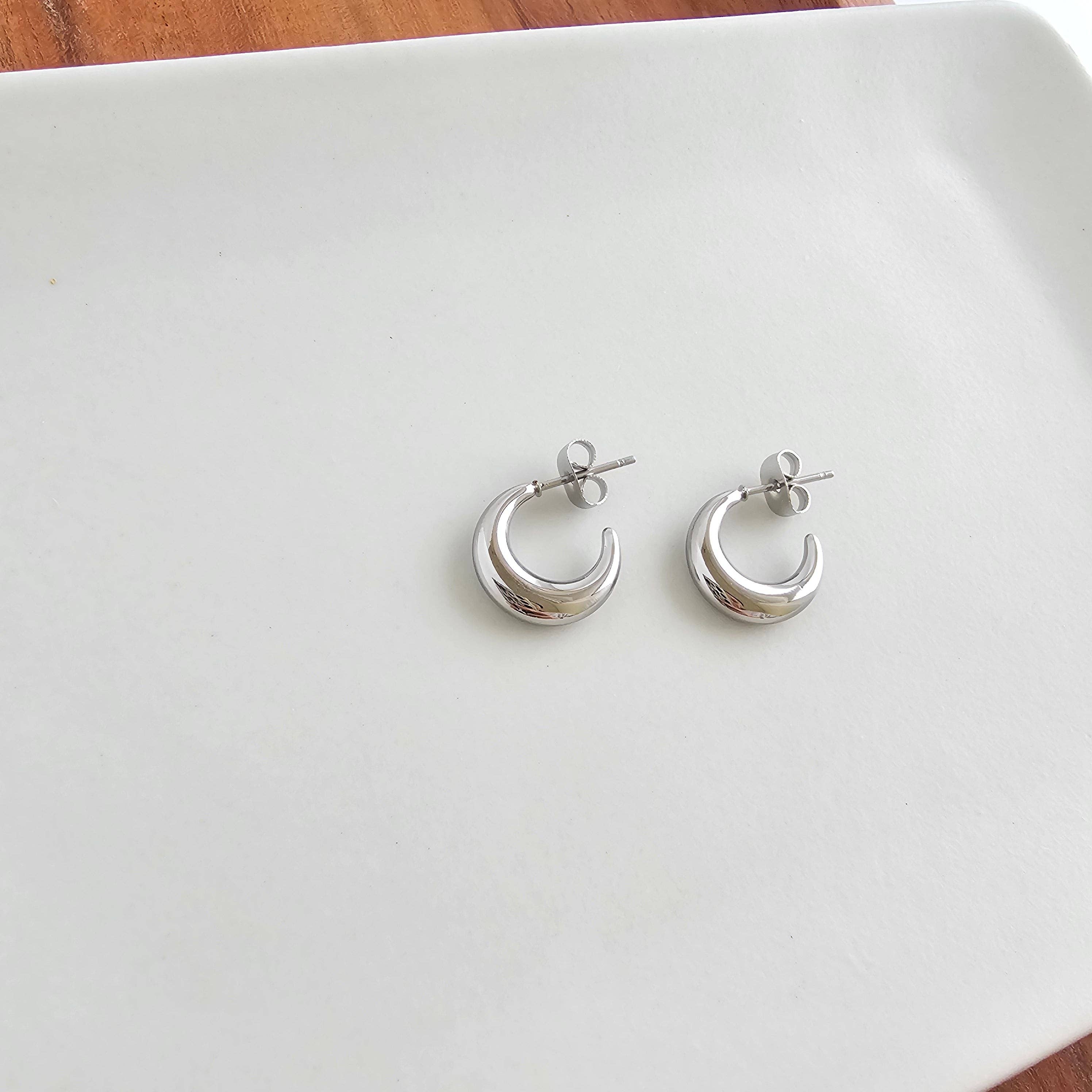 Mini Silver Luxe Selena Hoops