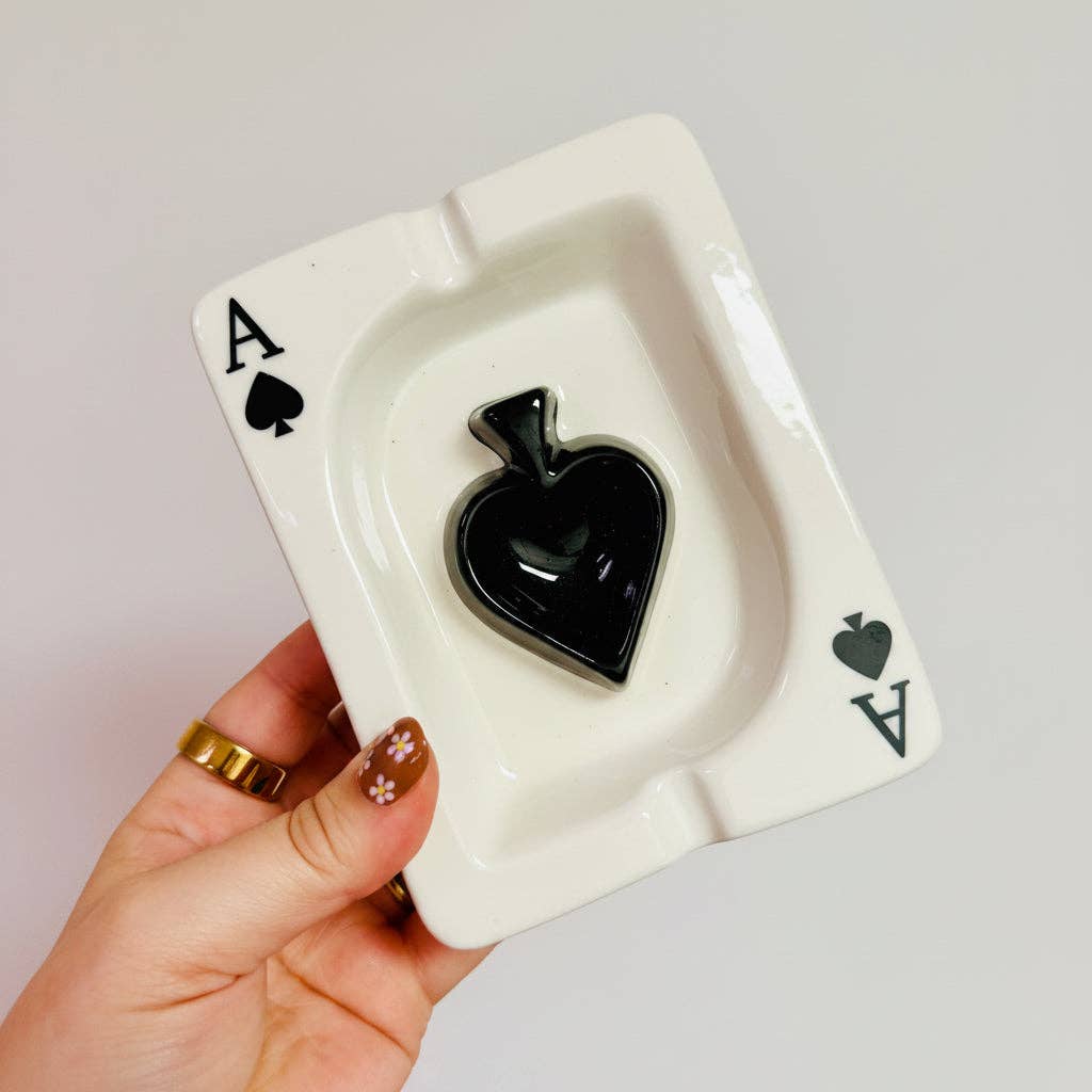 Ceramic Ace Card Ashtray