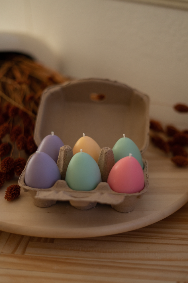 Easter Egg Carton Candles
