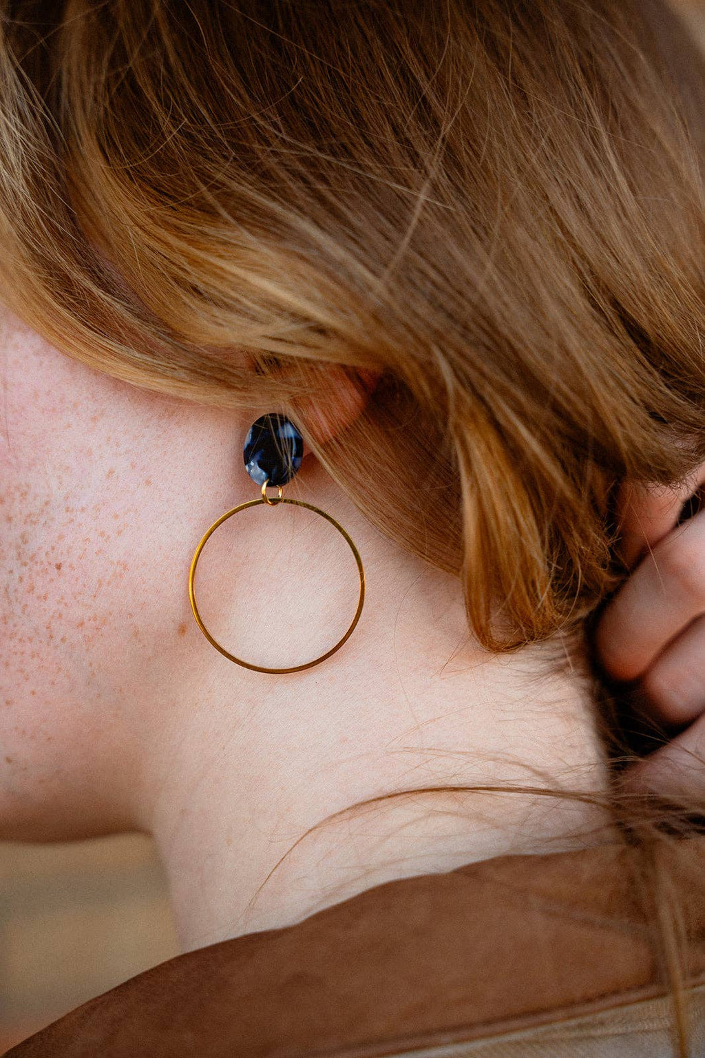 Amelia Earrings - Midnight Marble // Fall, Jewelry, Dangle