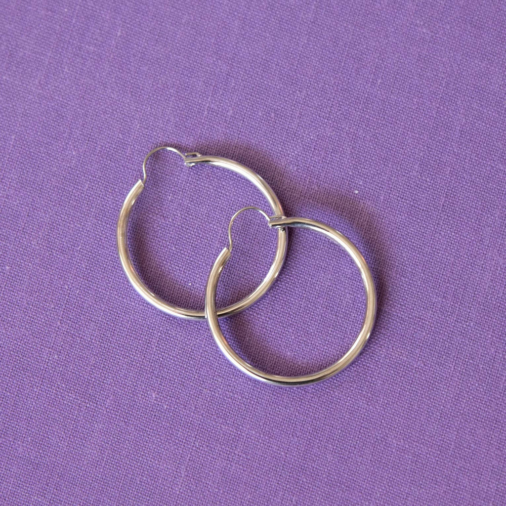 Vintage Silver Hoops