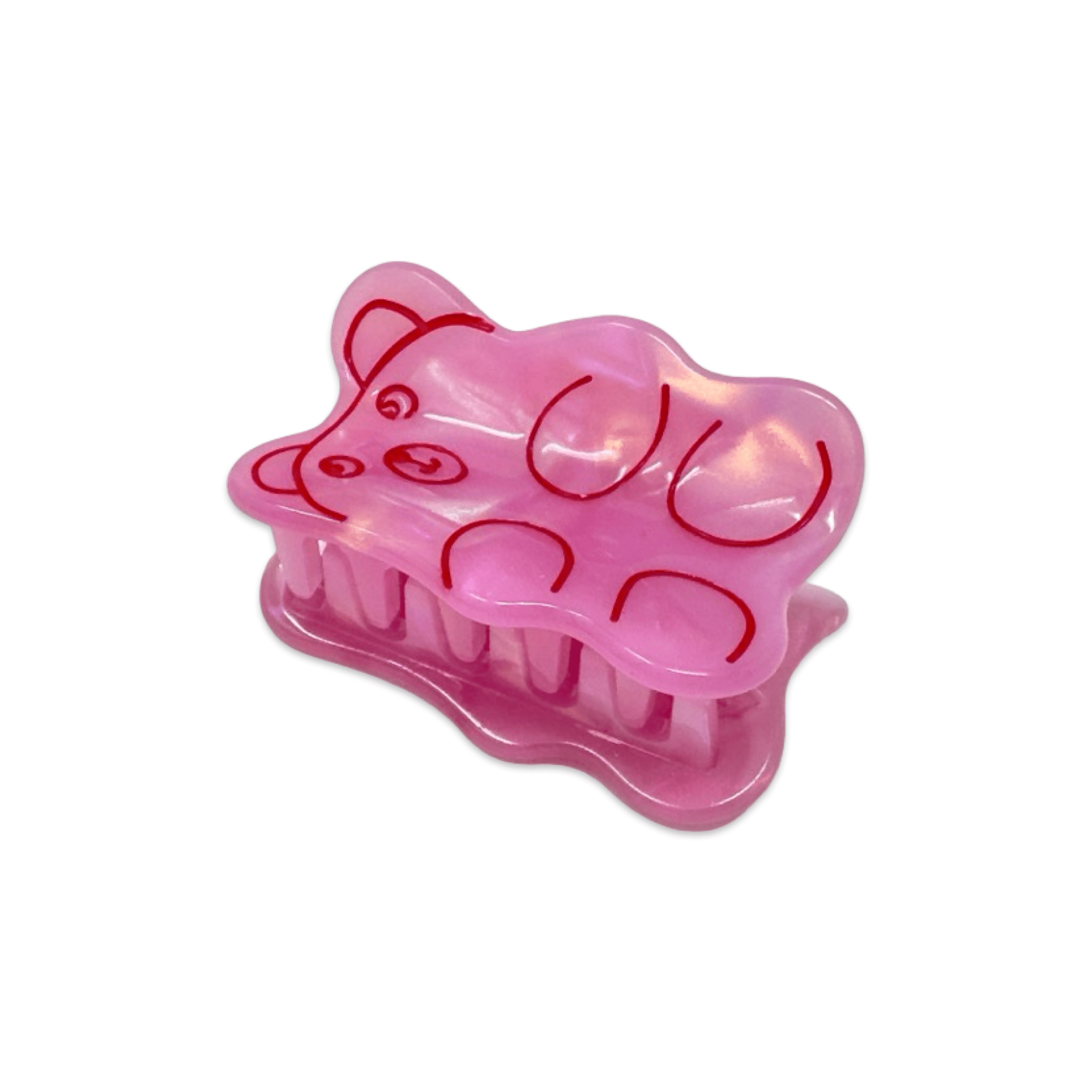 Mini Pink Gummy Bear Hair Claw Clip