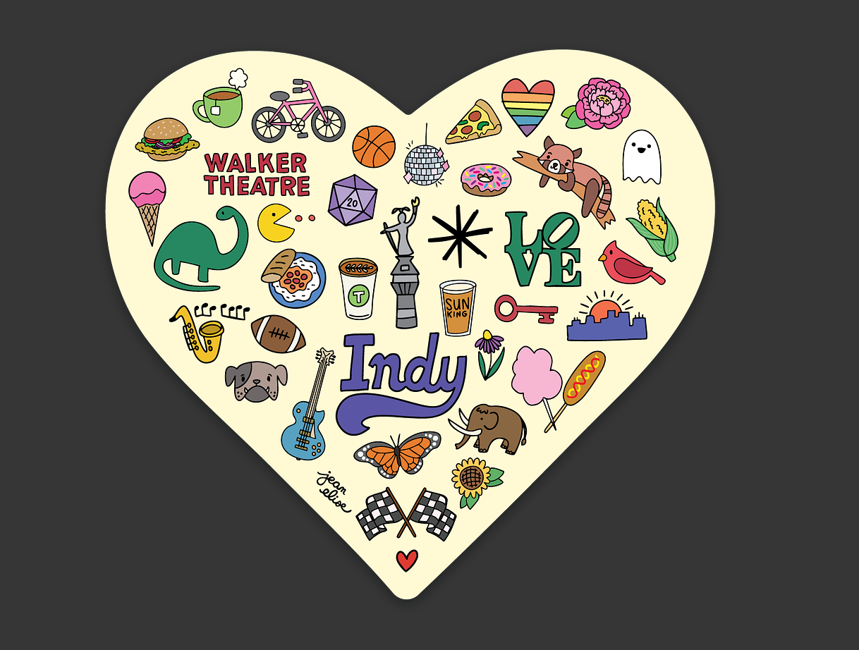 Indy Heart Sticker