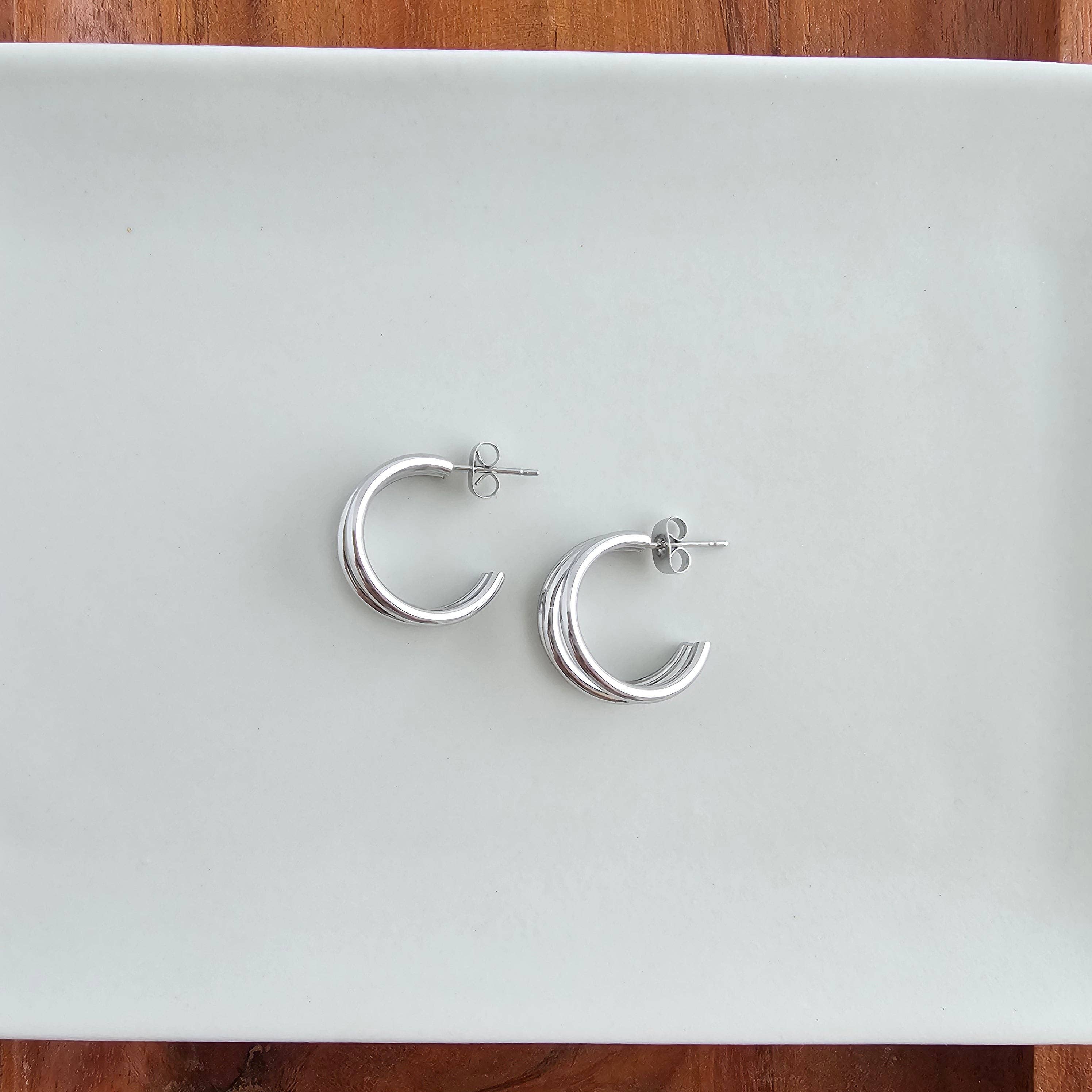 Silver Luxe Treya Hoops