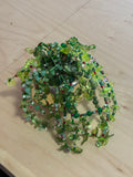 gold planter beaded plant