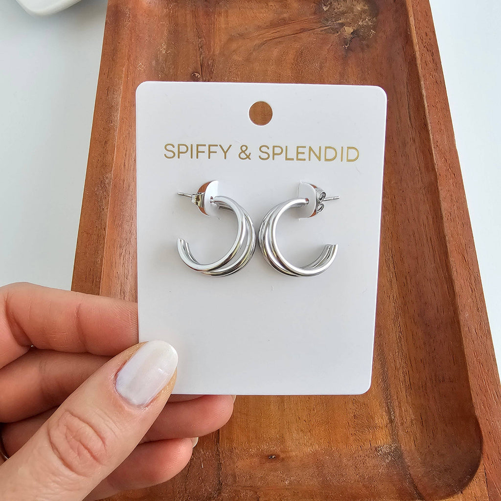Silver Luxe Treya Hoops