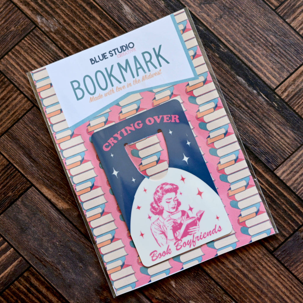 Crying Over Book Boyfriends Aluminum Bookmark