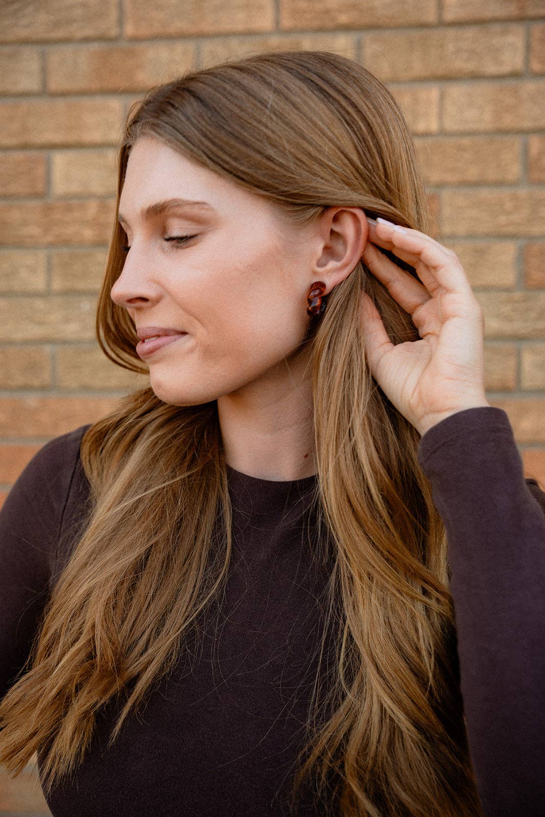 Ramona Hoops - Amber // Fall, Resin, Earrings, Jewelry