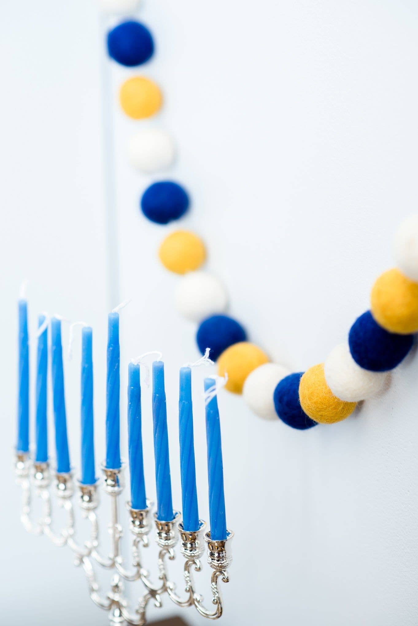 Blue & Yellow Ball Felt Garland