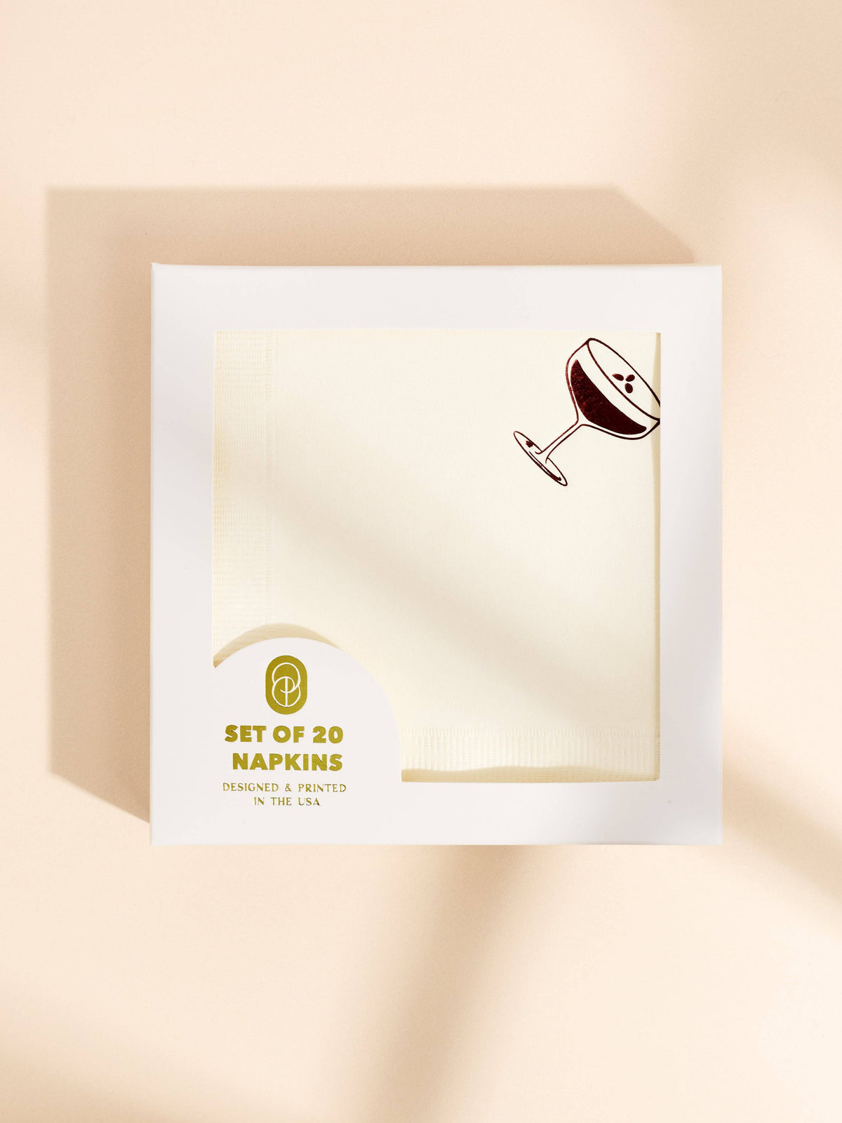 Espresso Martini Cream Paper Beverage Napkins - Set of 20