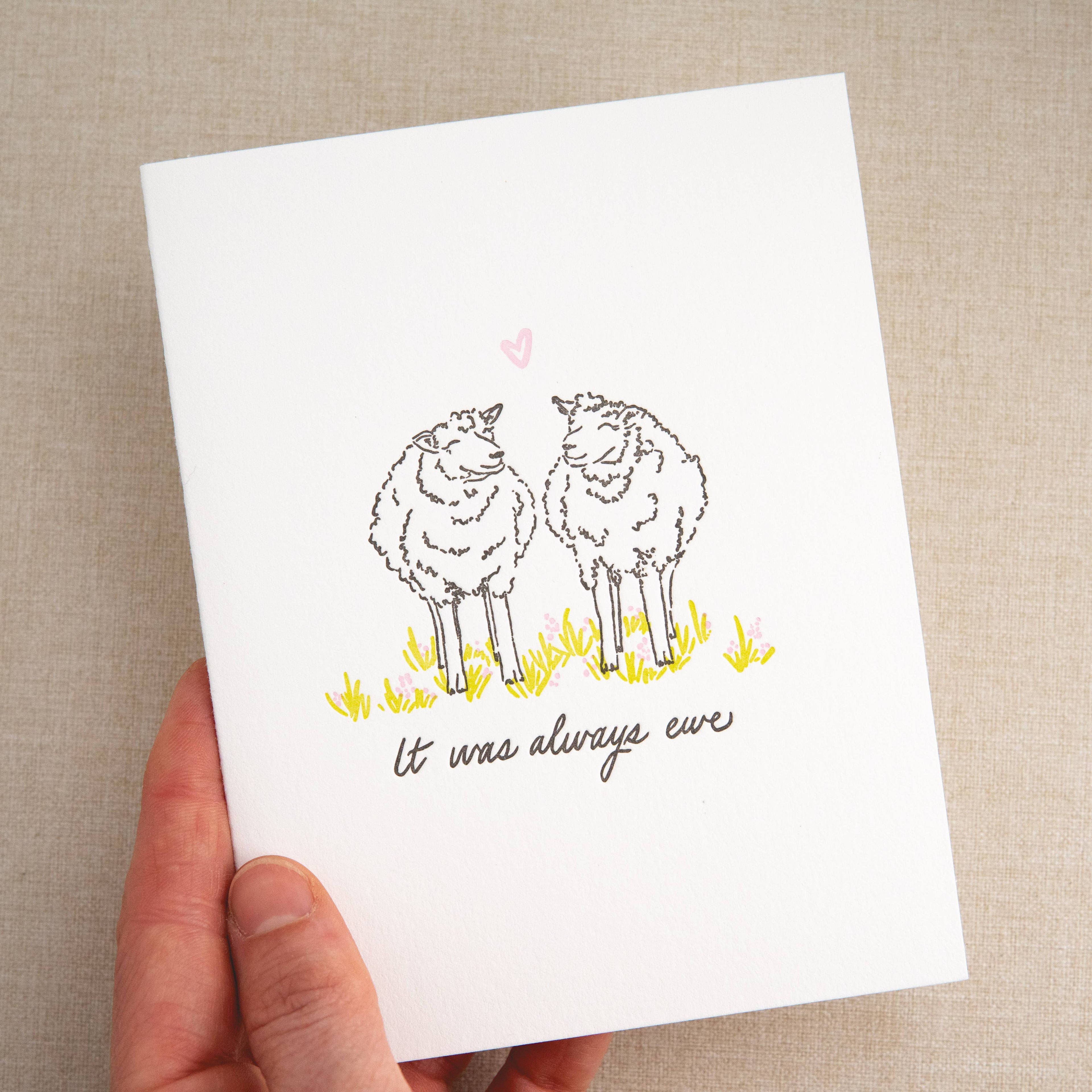 Always Ewe Love Card | Letterpress Love Card