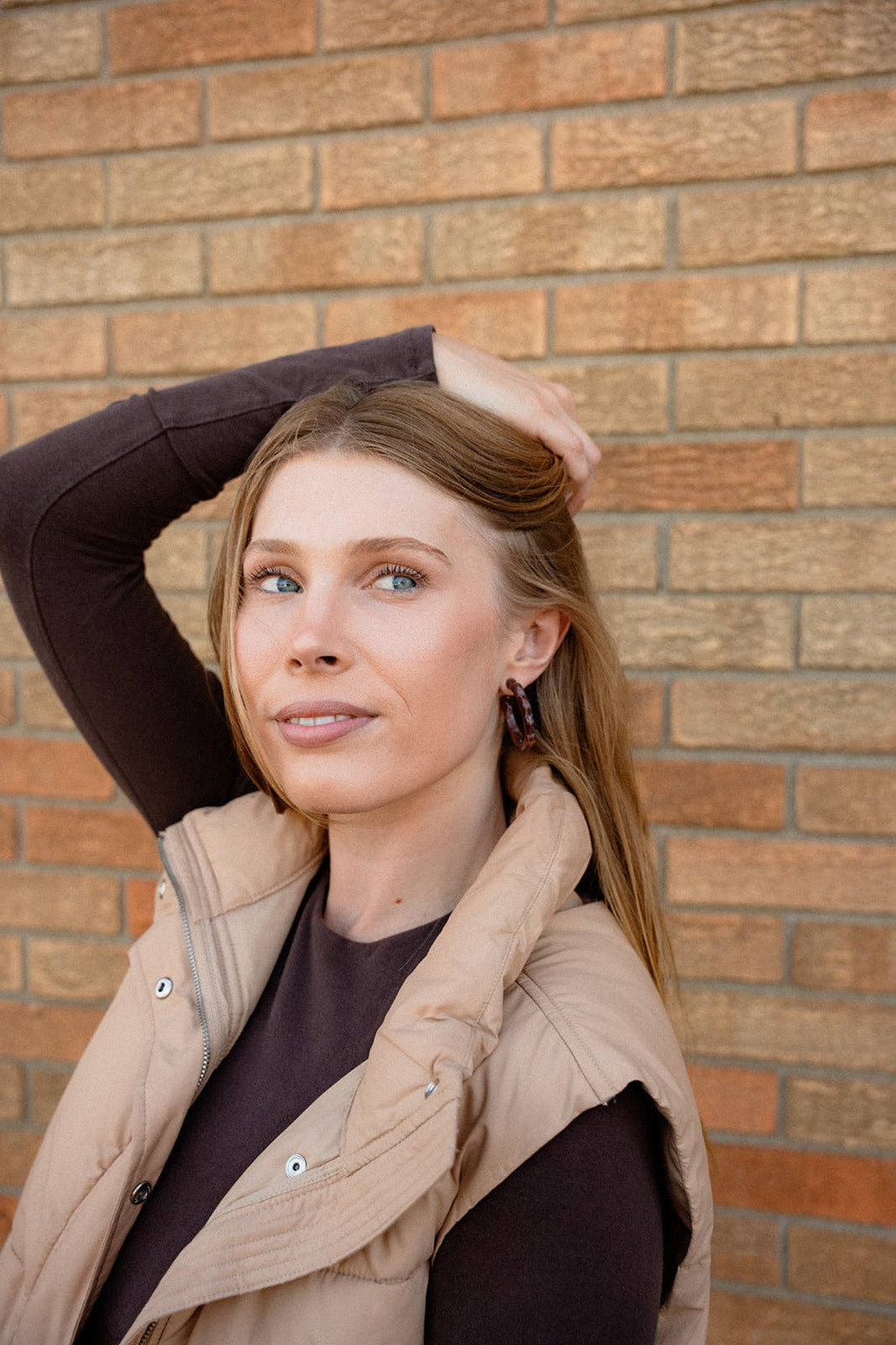 Scarlett Hoops - Cocoa Brown // Fall, Resin, Earrings