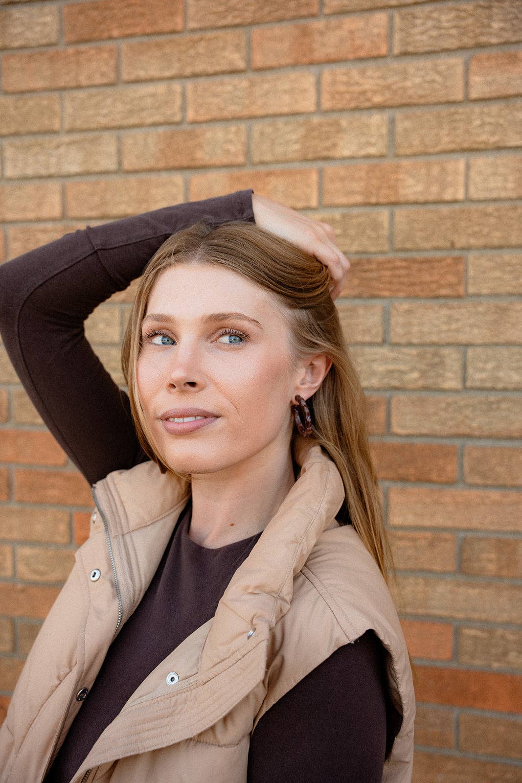 Scarlett Hoops - Cocoa Brown // Fall, Resin, Earrings