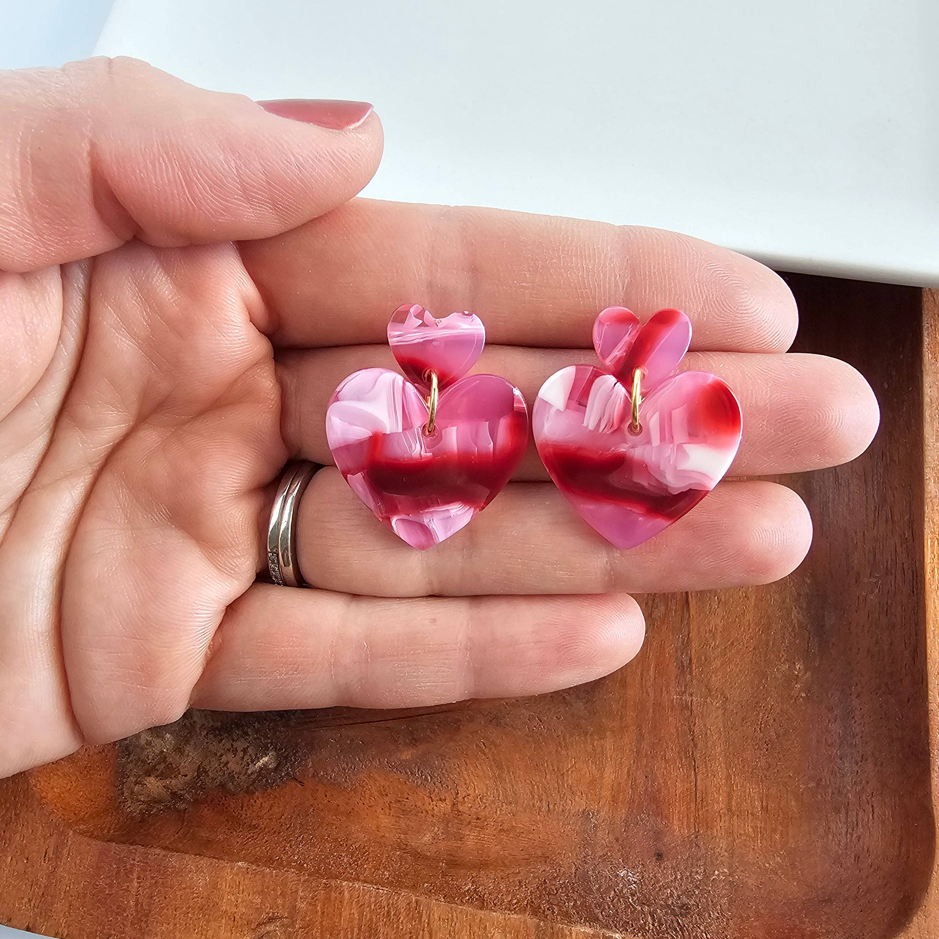 Darling Heart Earrings - Strawberry Fizz // Valentine's Day