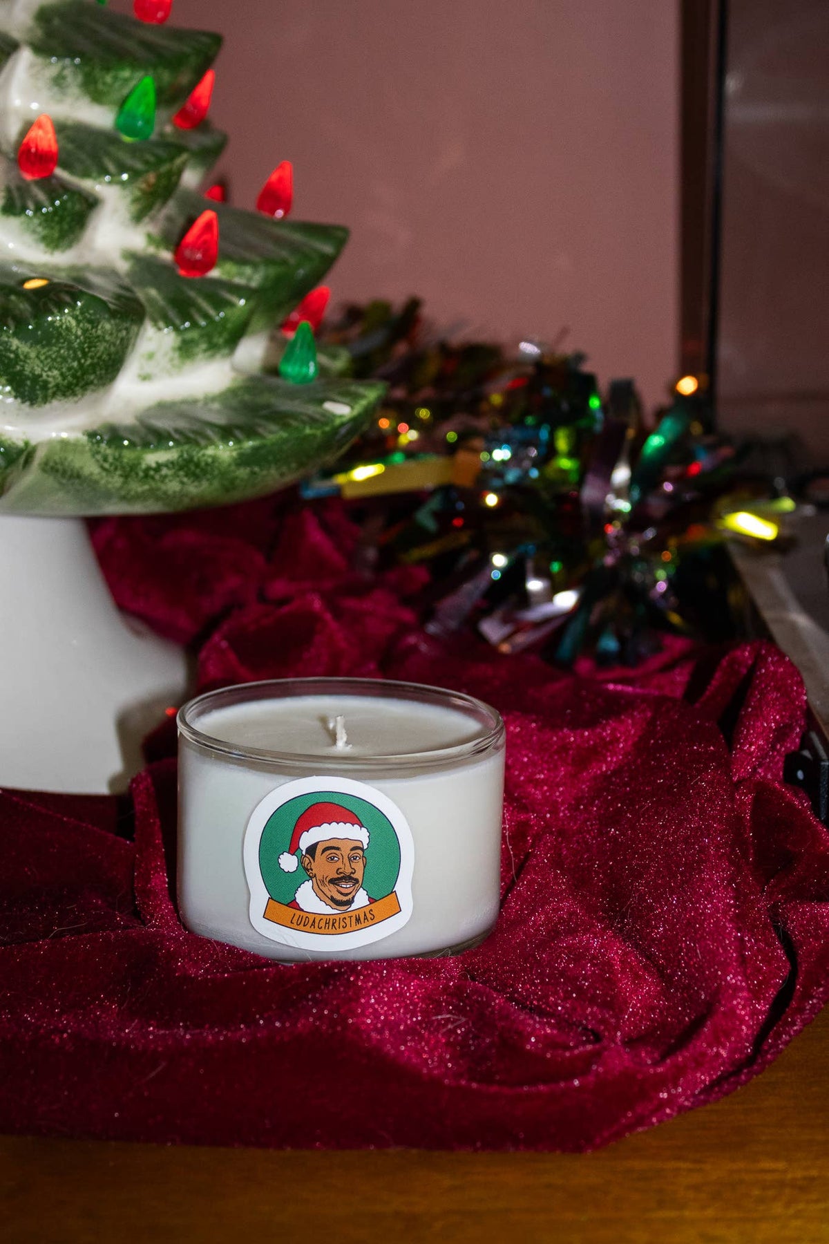 LUDACHRISTMAS | Funny Silly Mini Holiday Candle Holly Berry