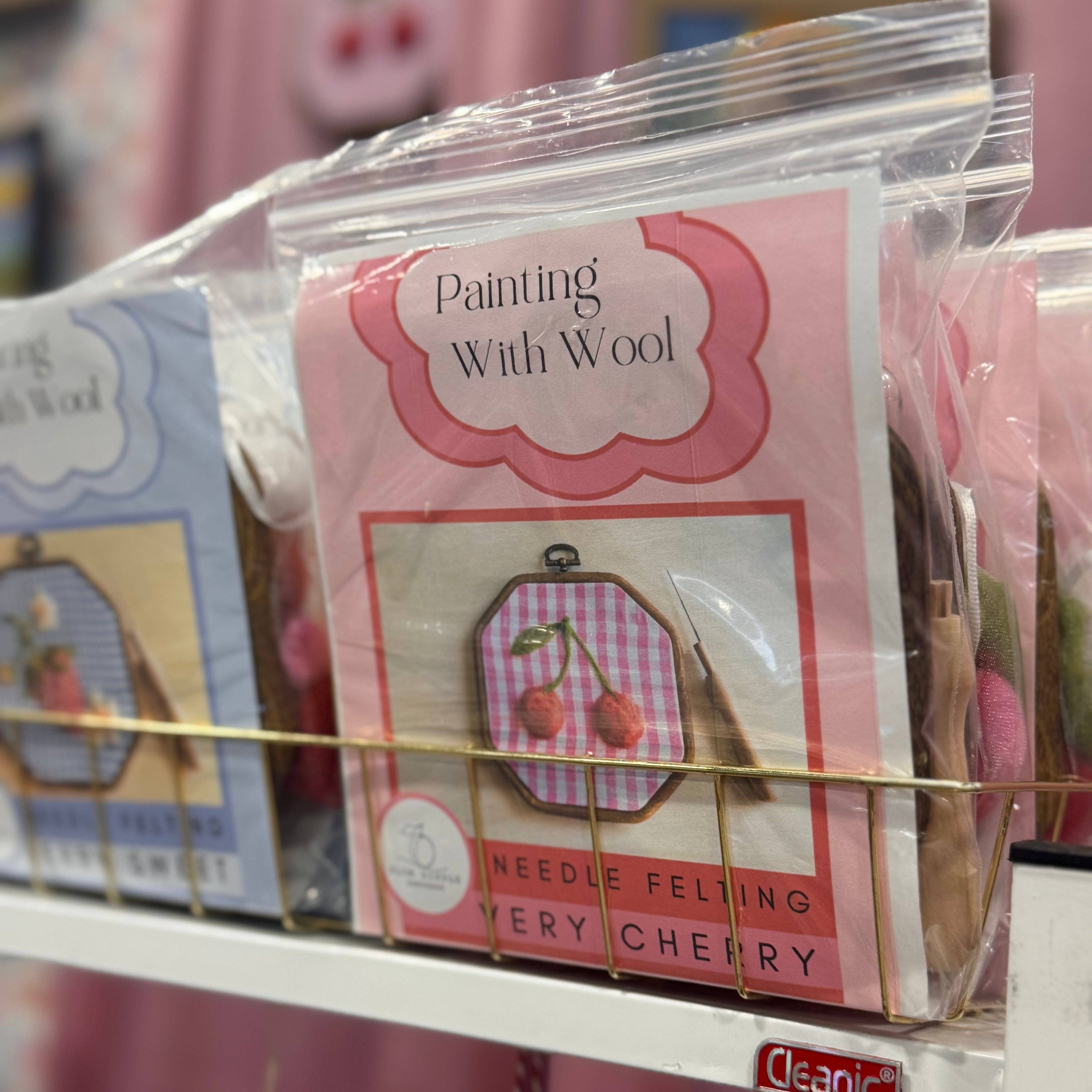Very Cherry Painting With Wool DIY Kit