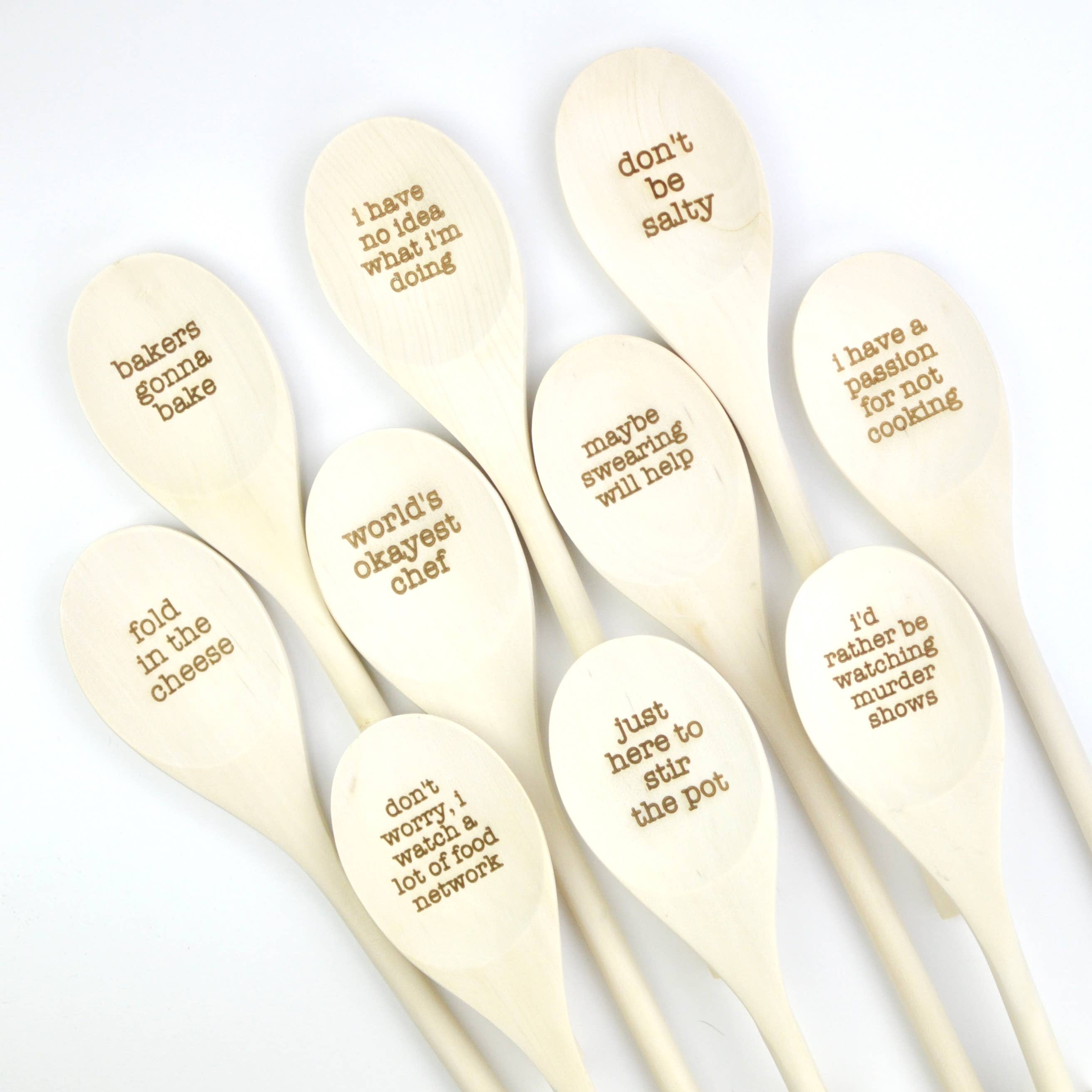 I Watch a Lot of Food Network Engraved Spoons