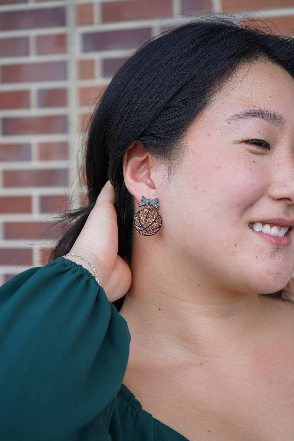 Bow Basketball Earrings // Jewelry, Earrings, Game Day