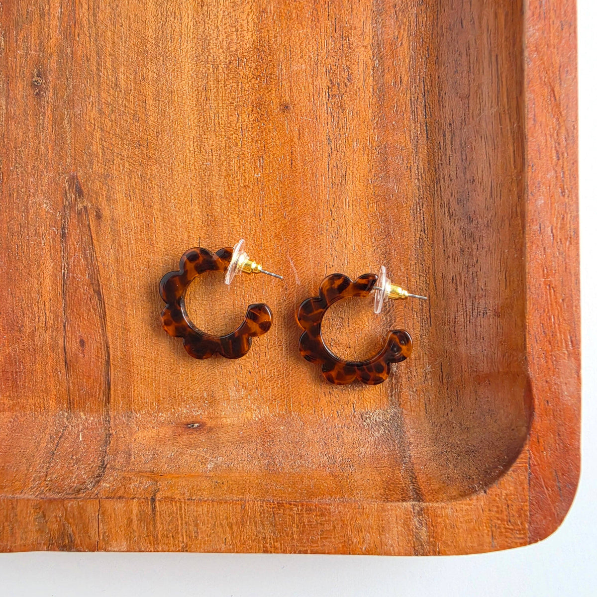 Flora Mini Hoops - Amber Dot // Fall, Earrings, Jewelry