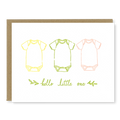 Onesie Baby Card | Letterpress Baby Card