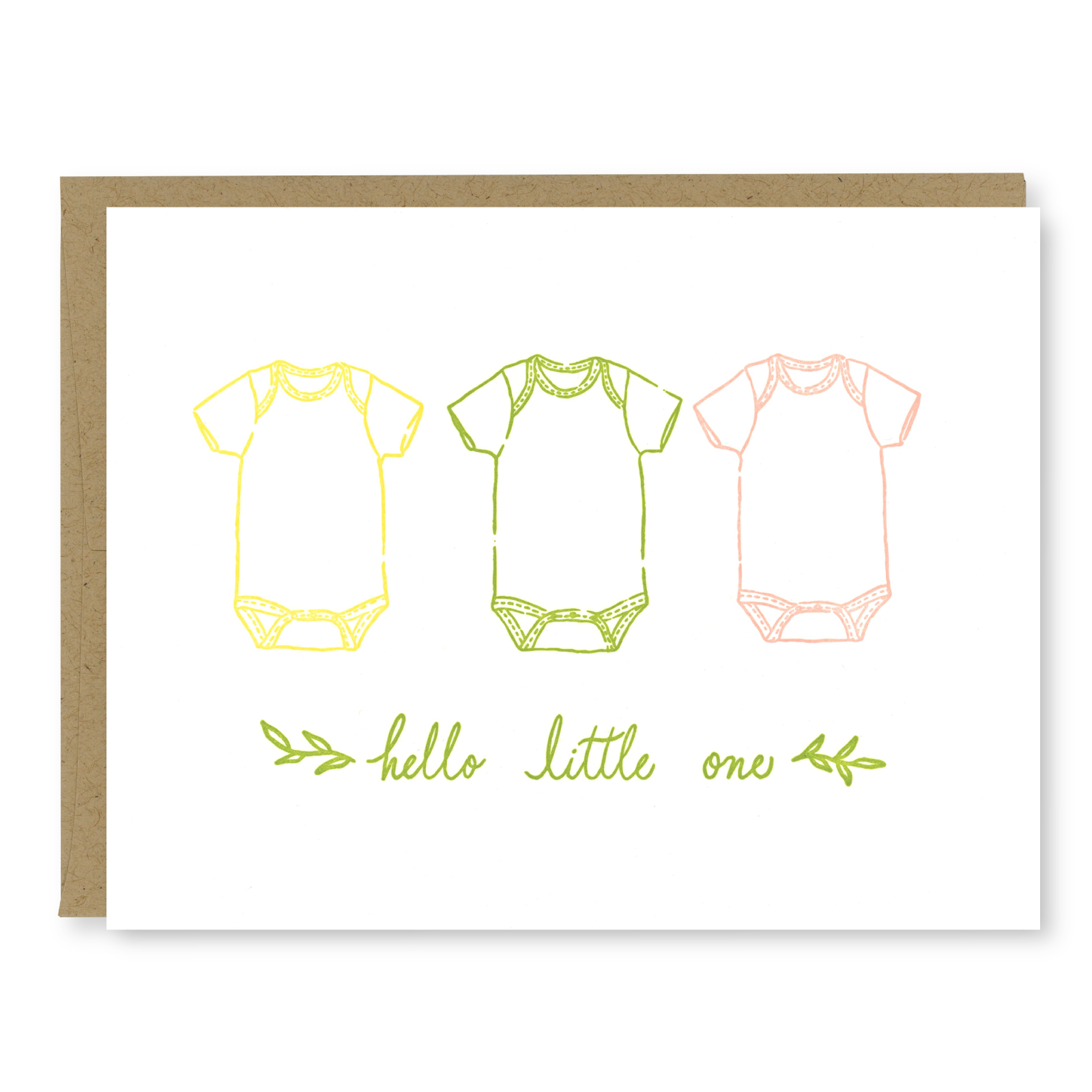 Onesie Baby Card | Letterpress Baby Card