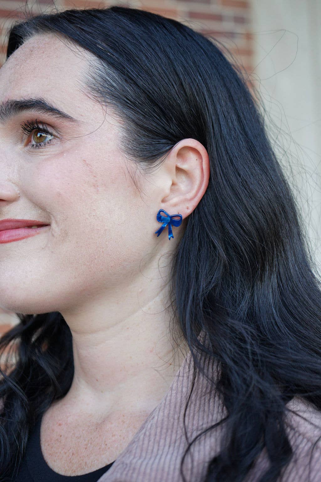 Bow Studs - Navy // Jewelry, Earrings, Fall