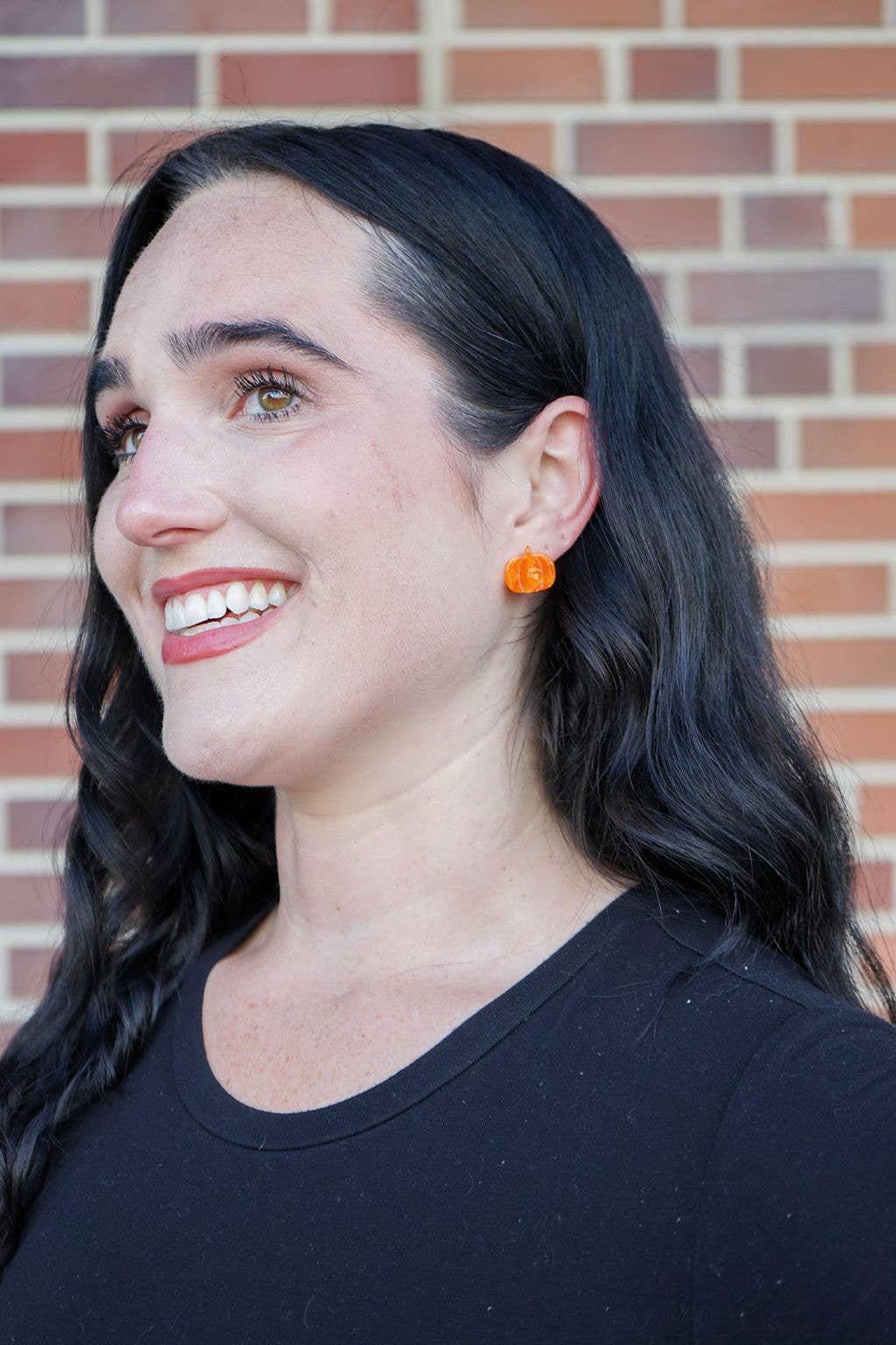 Orange Pumpkin Patch Studs
