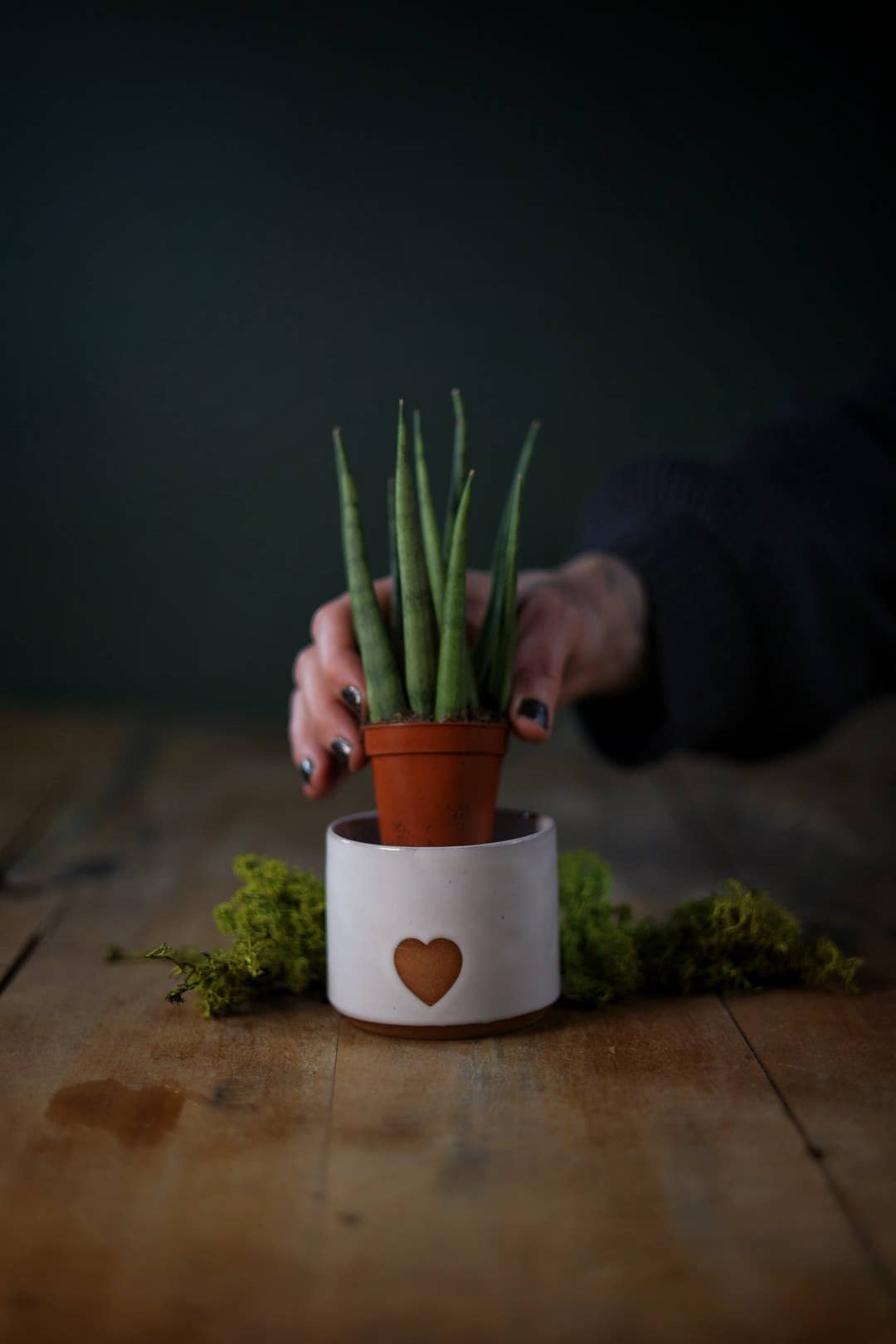 Small Minimalist Heart Planter