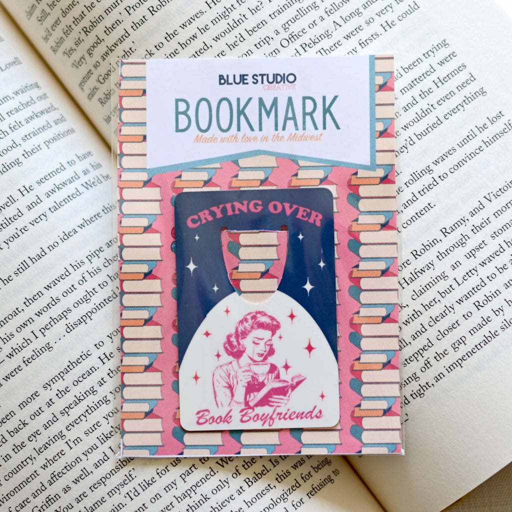 Crying Over Book Boyfriends Aluminum Bookmark