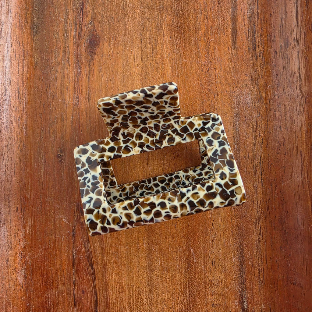 Carly Hair Claw - Giraffe // Fall, Clip, Brown