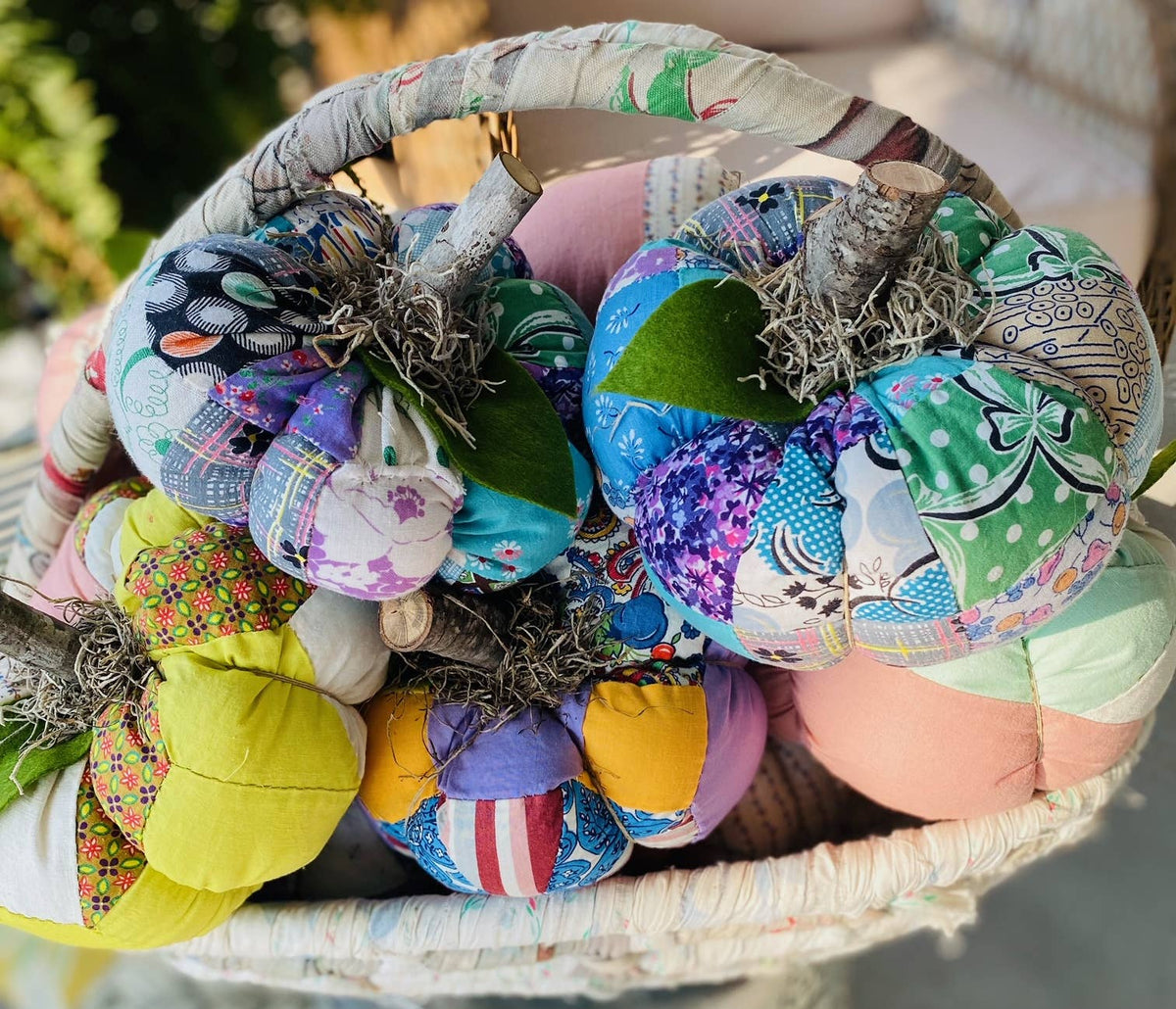 Handmade Quilted Fabric Pumpkin
