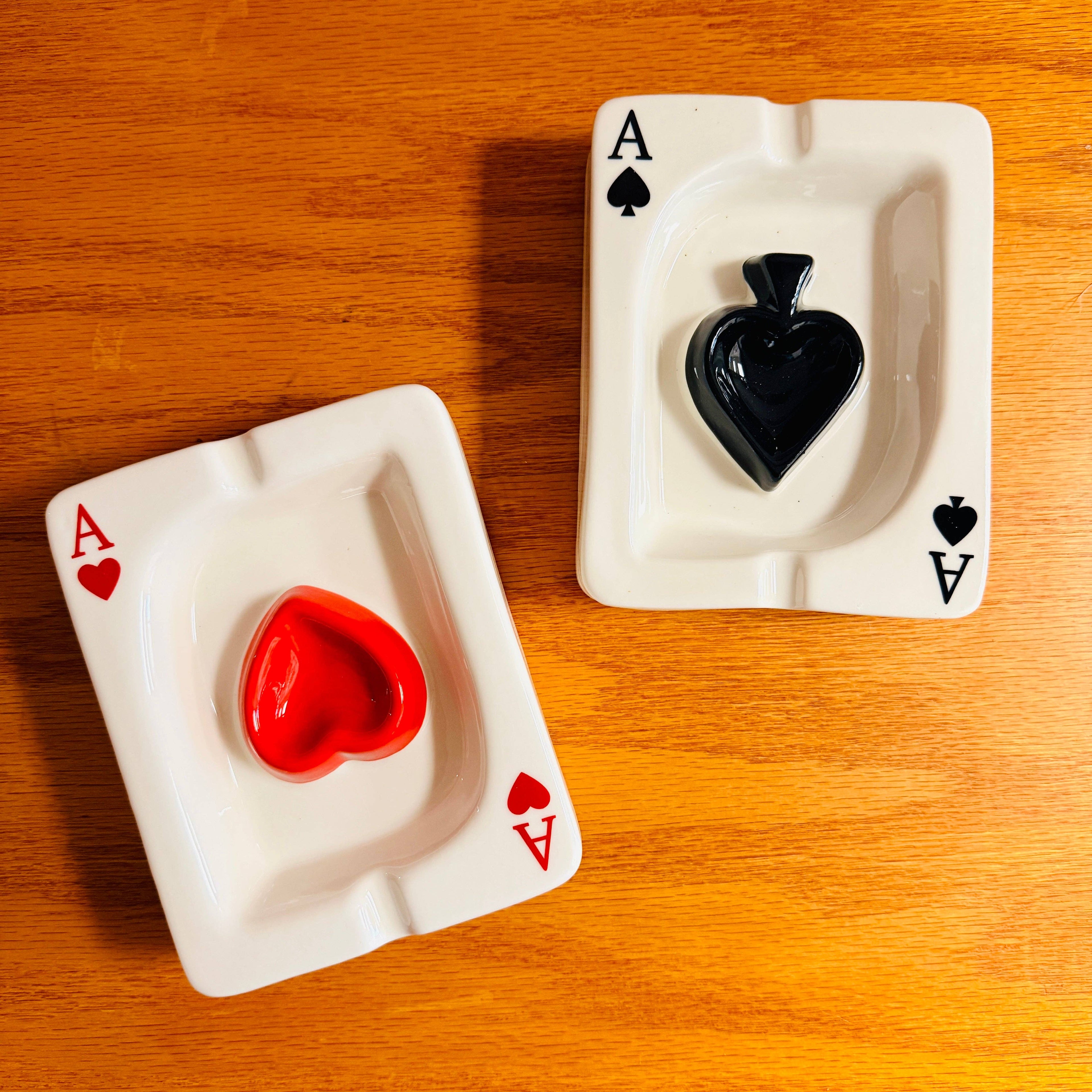 Ceramic Ace Card Ashtray