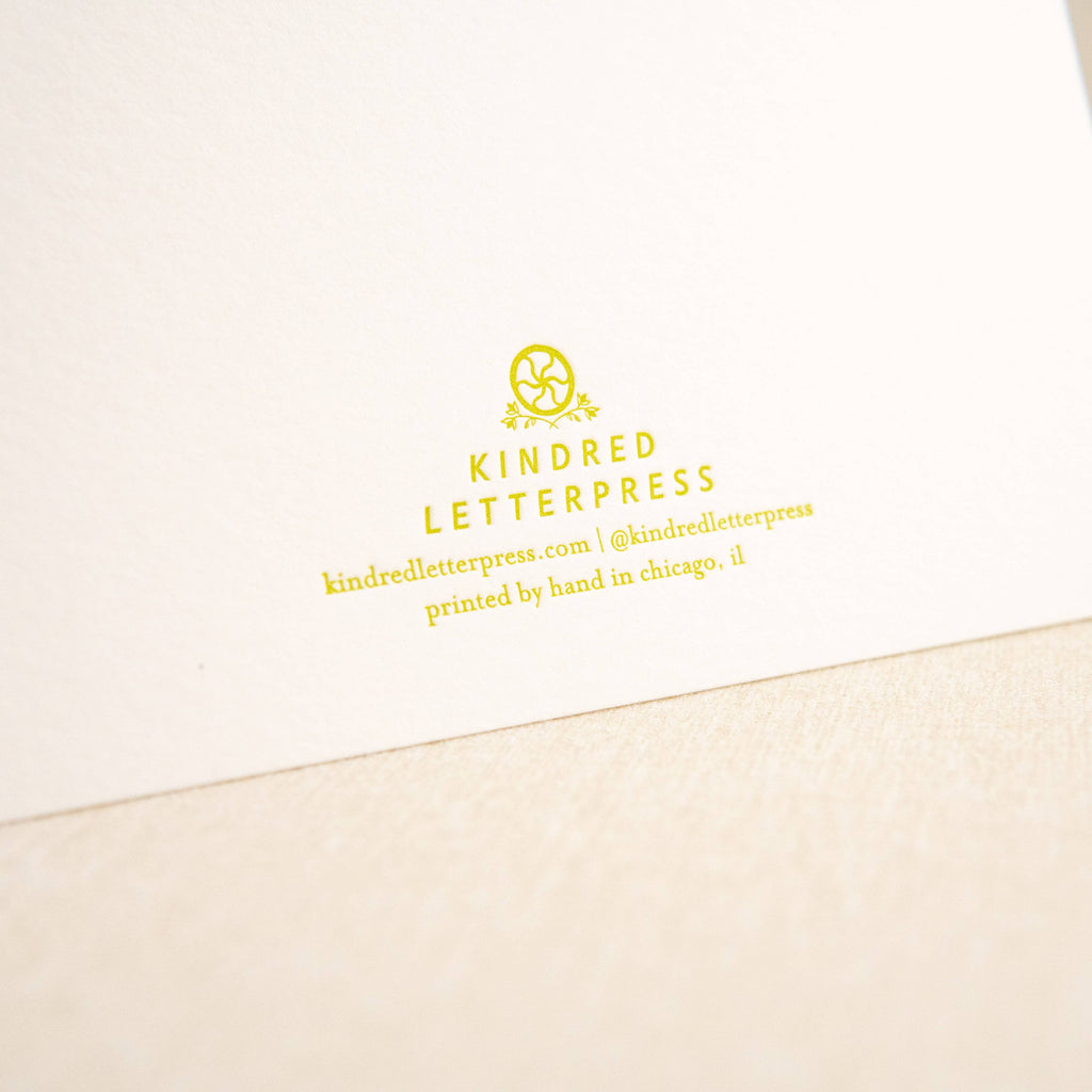 Onesie Baby Card | Letterpress Baby Card