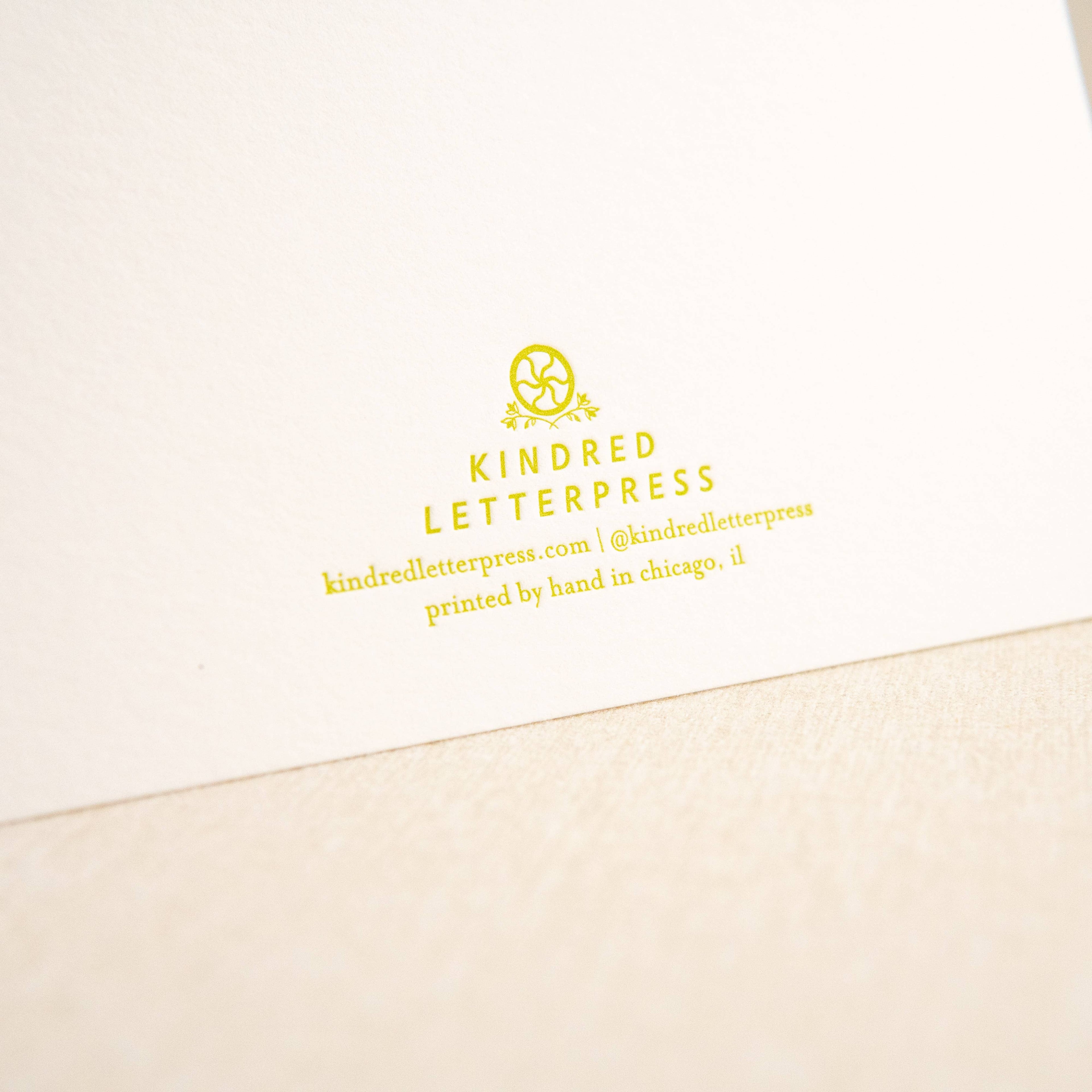 Onesie Baby Card | Letterpress Baby Card