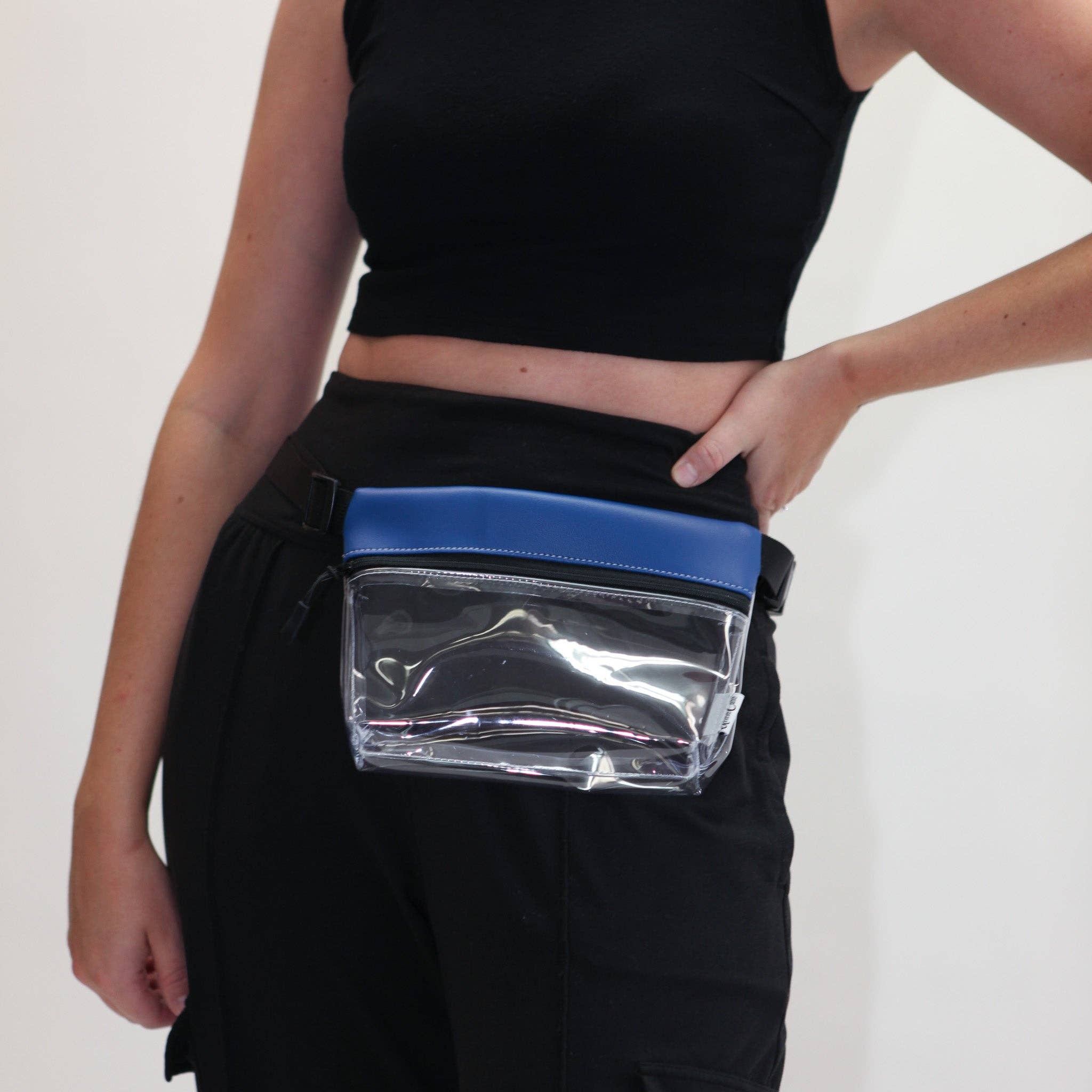 Royal Blue Clear Belt Bag Fanny Pack - Stadium Approved