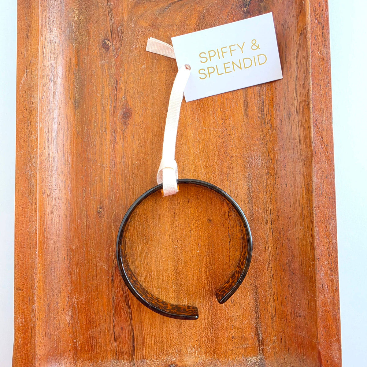 Brynn Bracelet - Amber Dot - Standard // Acrylic Cuff Bangle