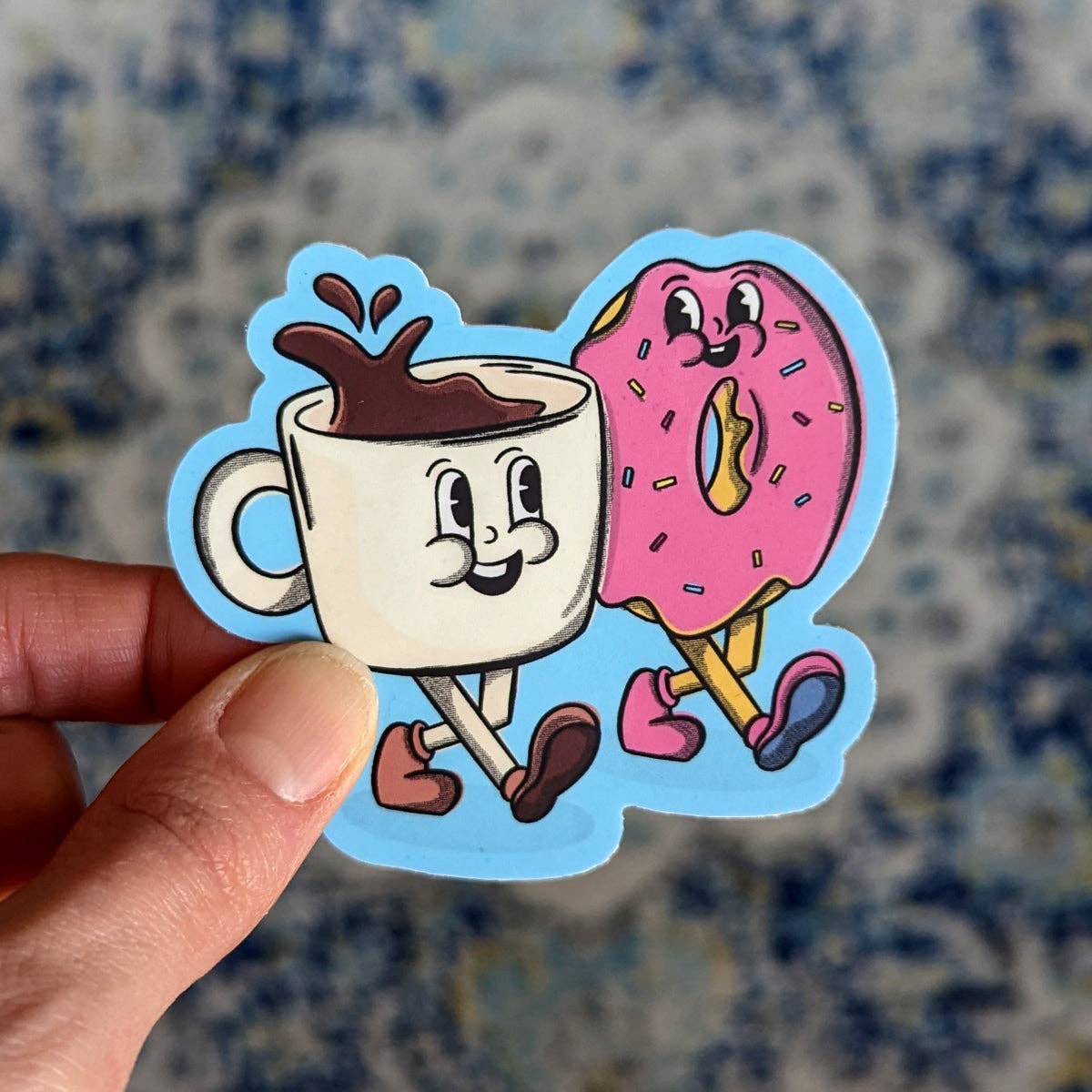 Coffee and Donut Friends Vinyl Sticker