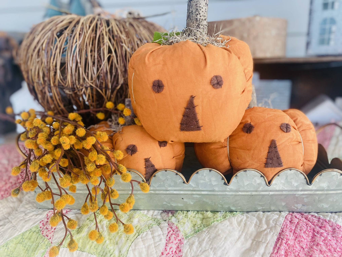 Vintage Fabric Pumpkin