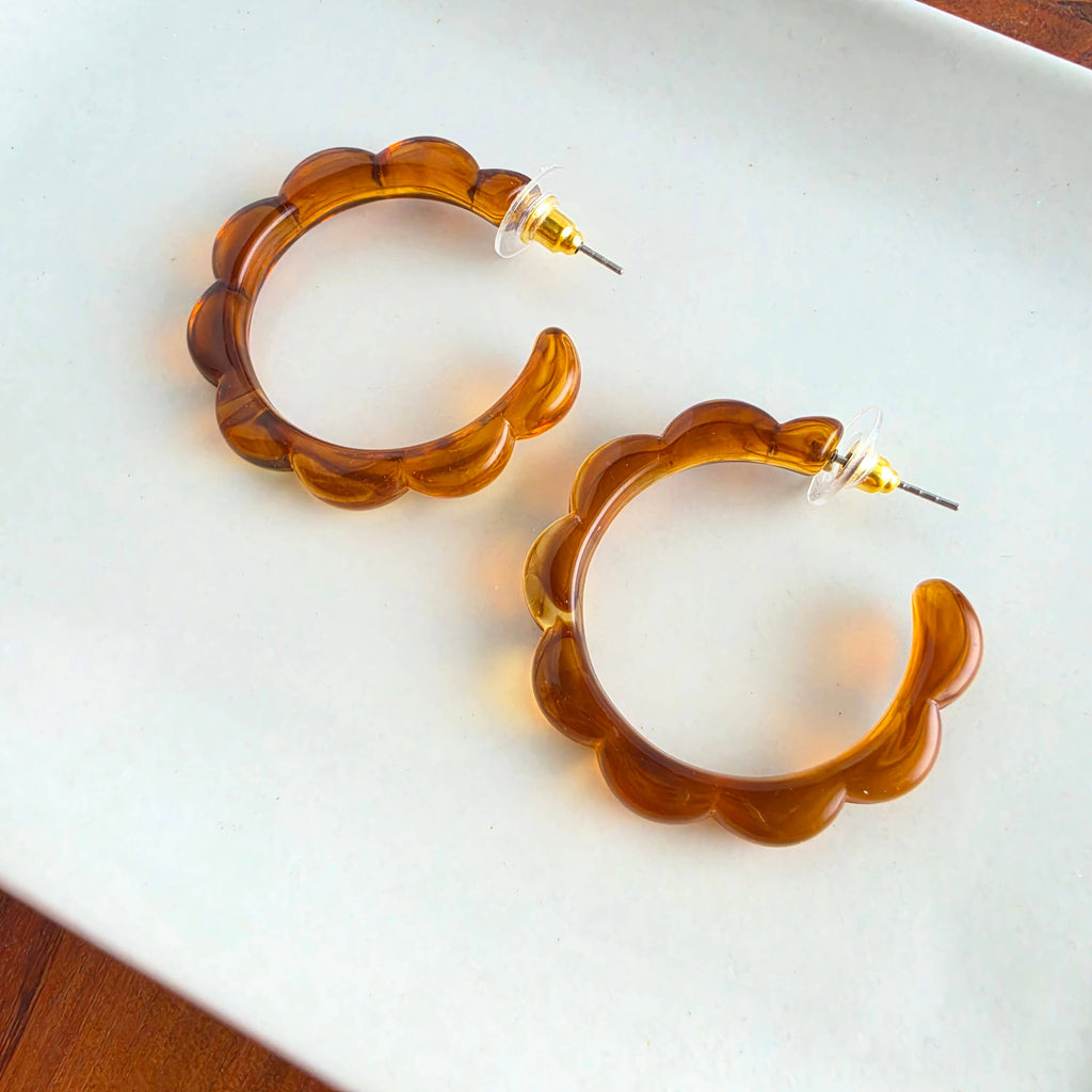 Scarlett Hoops - Amber // Jewelry, Earrings, Fall