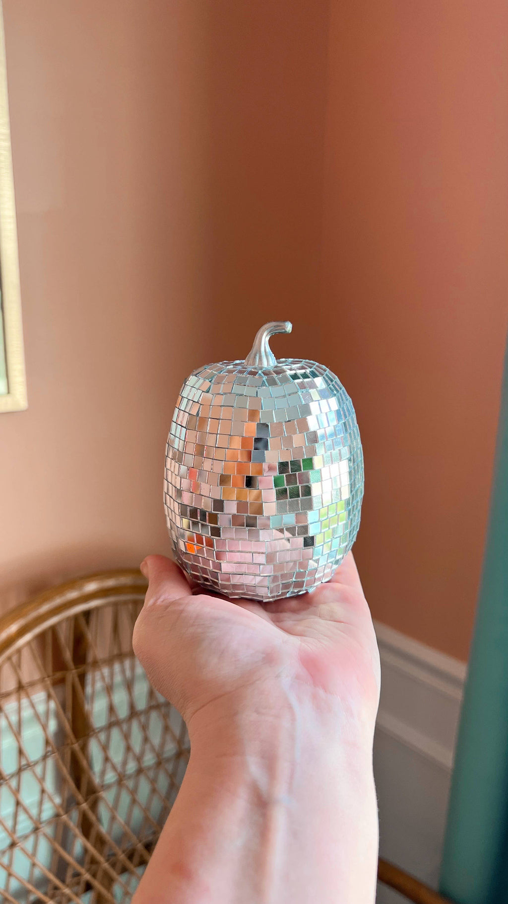 Silver Disco Pumpkins - tall