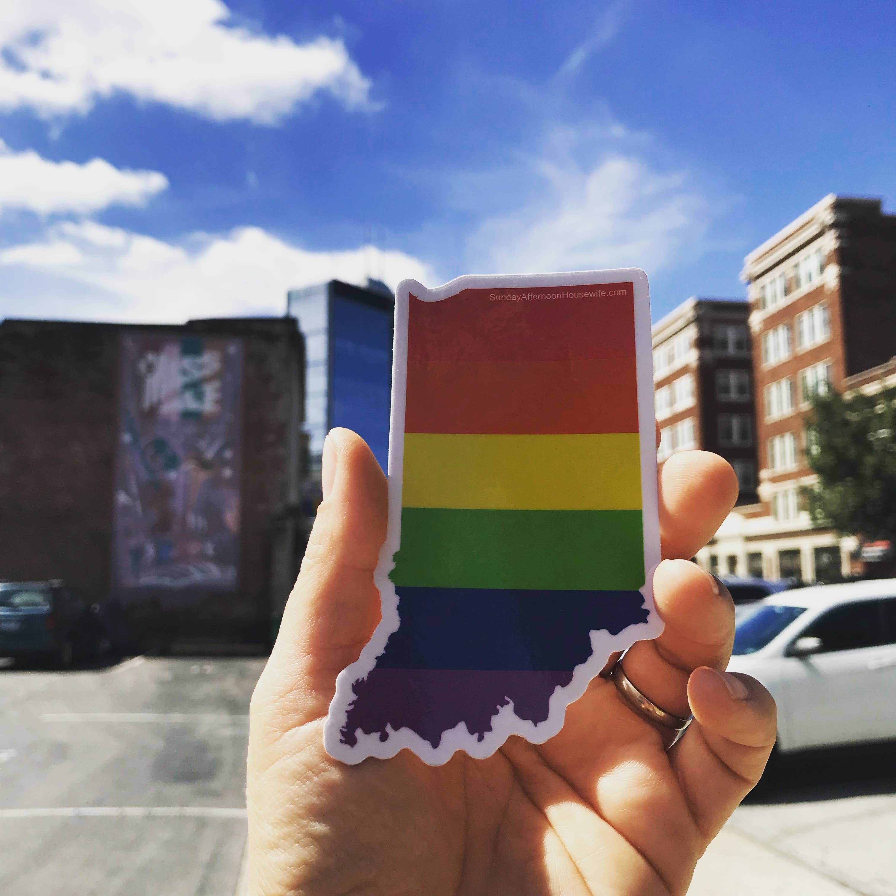 Rainbow Indiana Sticker with no Text