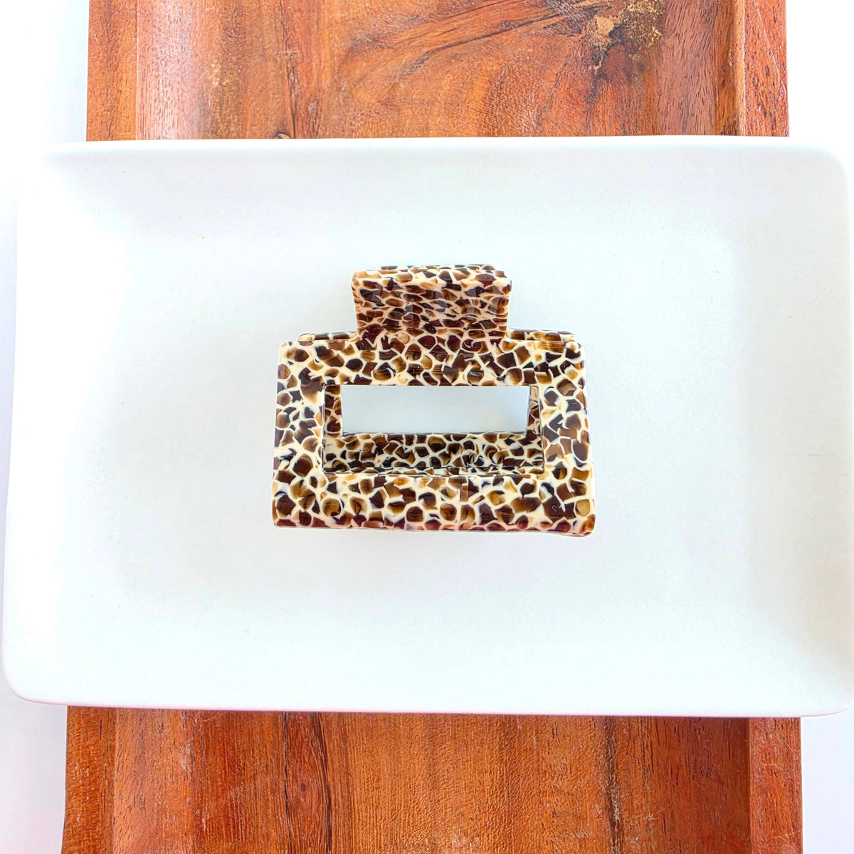 Carly Hair Claw - Giraffe // Fall, Clip, Brown