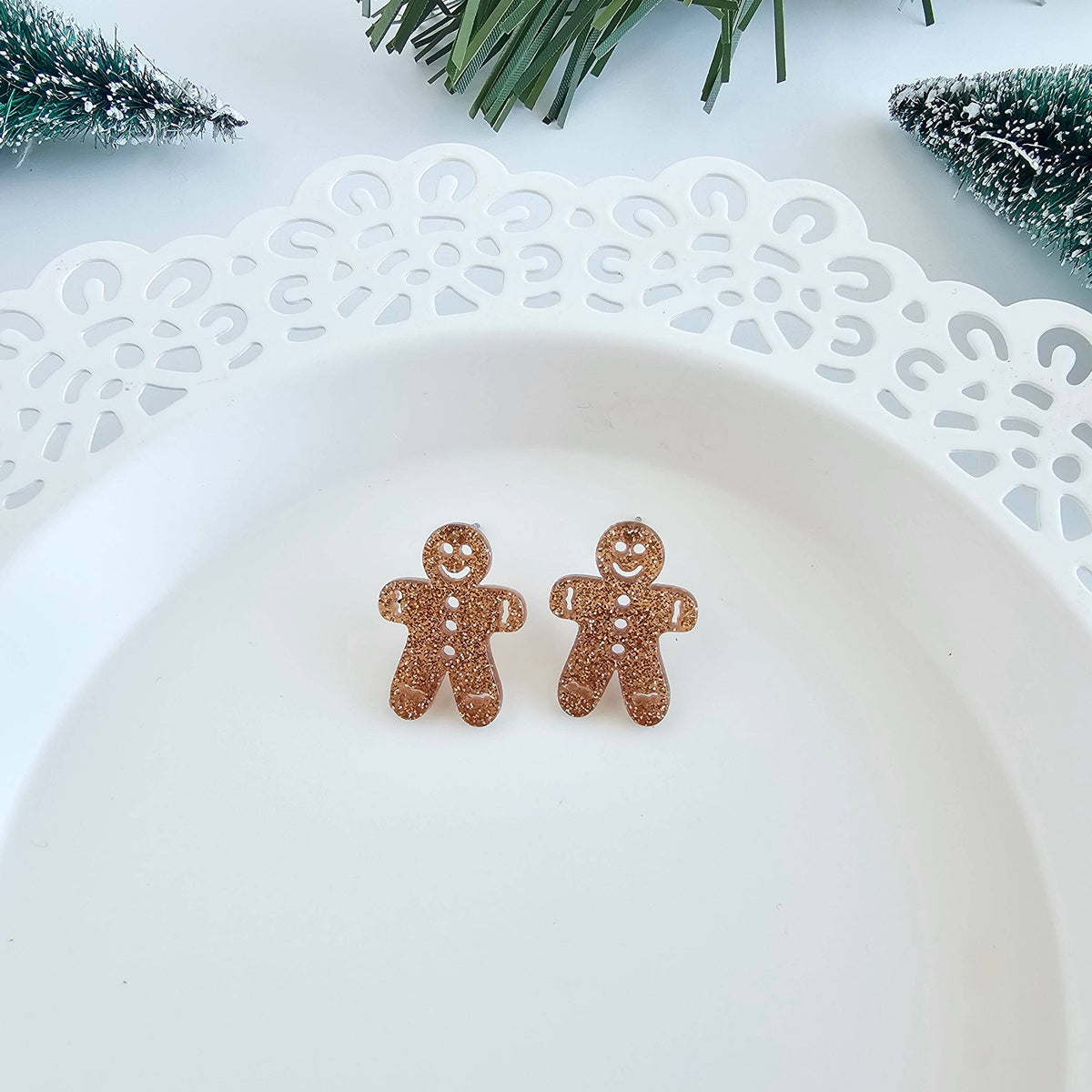 Gingerbread Man Studs