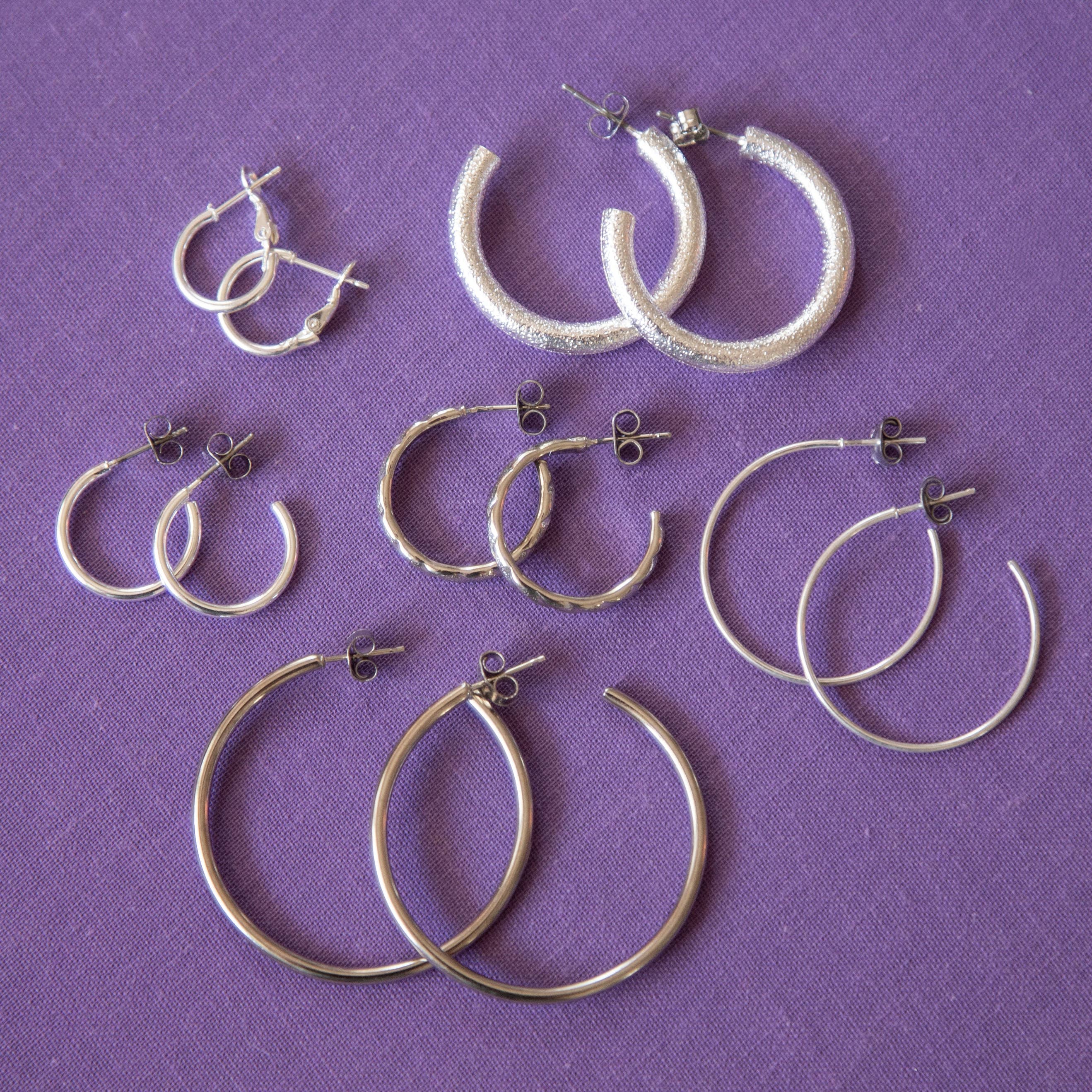 Vintage Silver Hoops