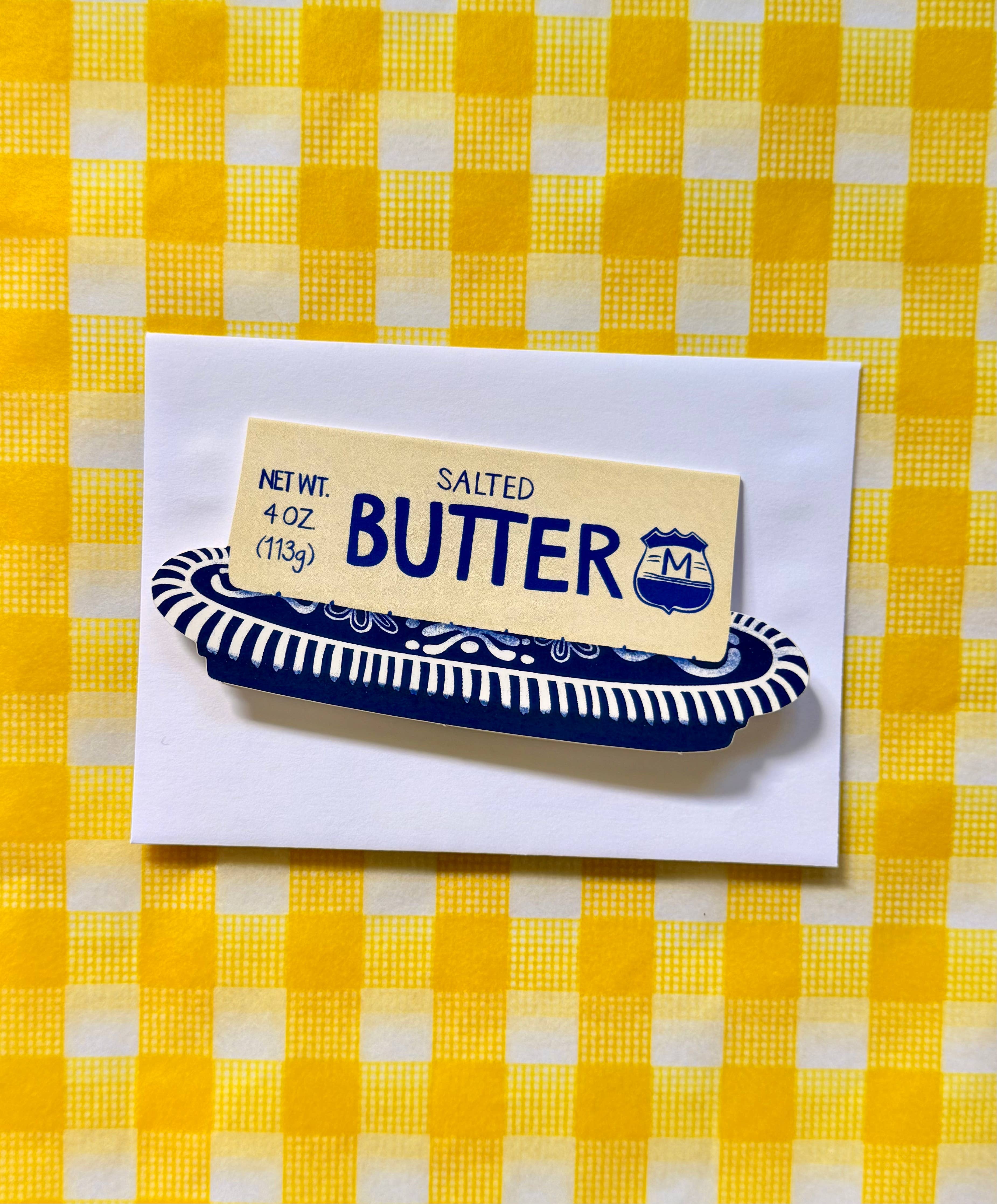 Stick of Butter Die-Cut Greeting Card